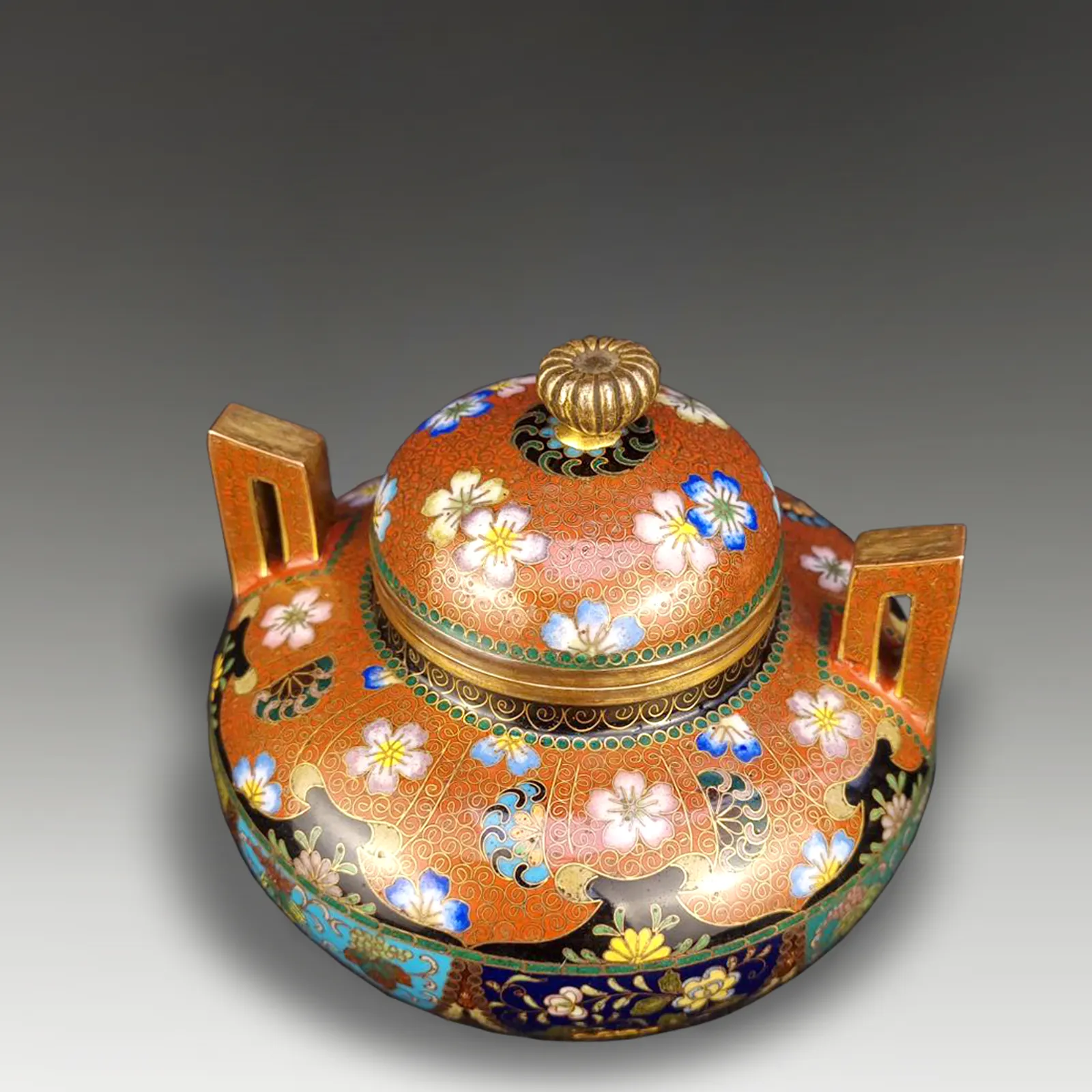 Japanese Cloisonne  Censer Attrib. Takahara Komajiro  Meiji Outstanding Quality photo 275.0