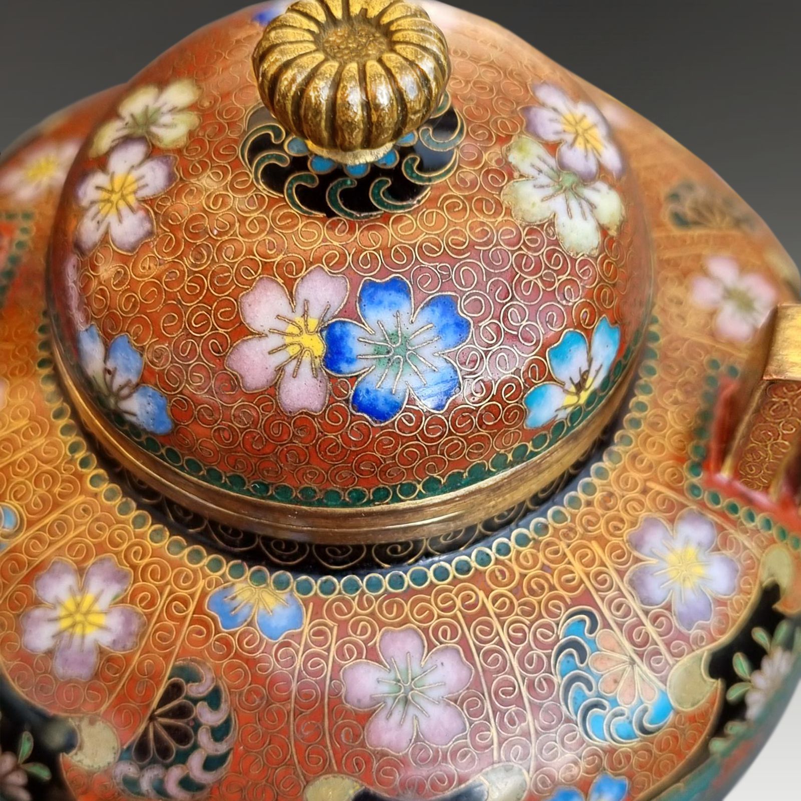 Japanese Cloisonne  Censer Attrib. Takahara Komajiro  Meiji Outstanding Quality photo buy