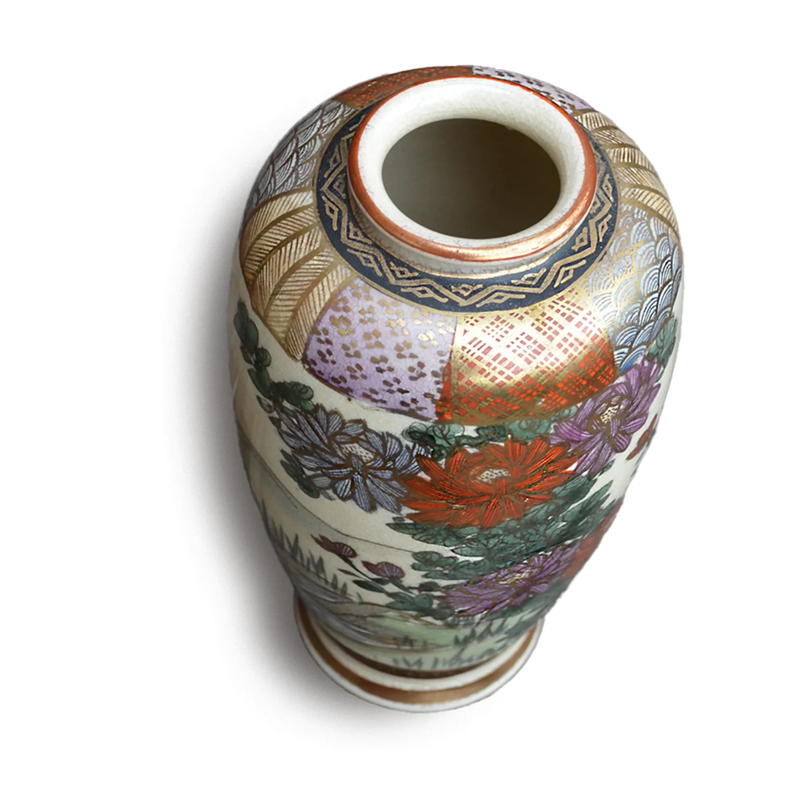 Japanese Late Meiji Satsuma Vase By Ichizan 16cm (6.5") High  Lovely Quality photo buy