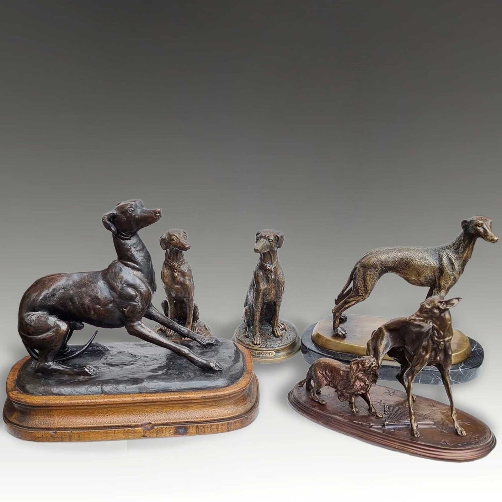After Pierre Jules Mêne (French, 1810 1879) Bronze 'Giselle  Study Of A Whippet photo buy