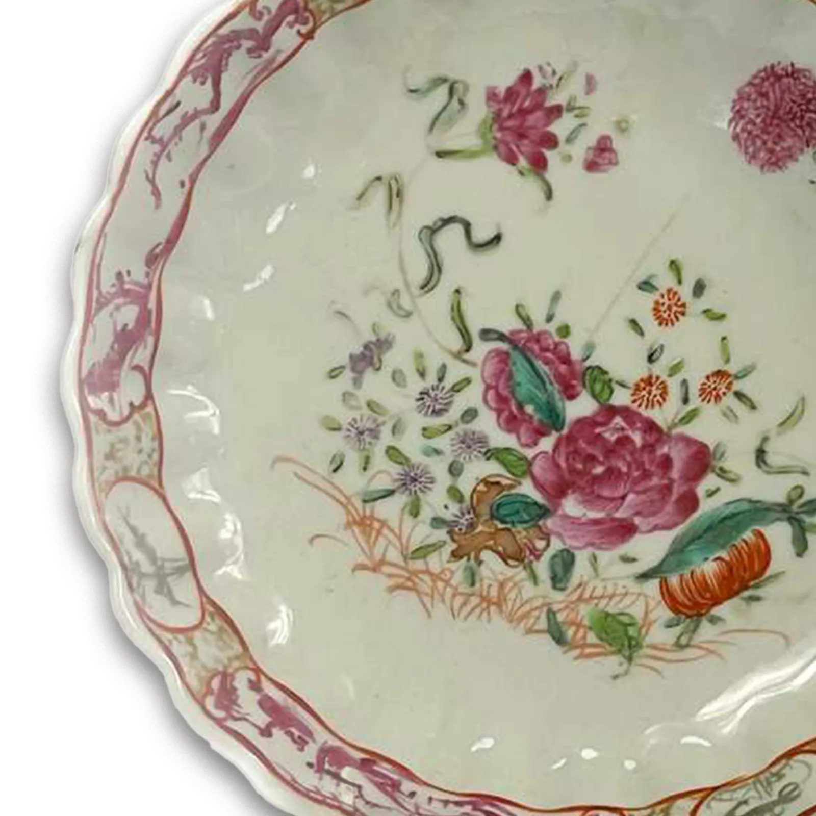 Chinese Famille Rose Pair Of Dishes Qianlong  18th Century  Diameter  16cm photo Home Decor
