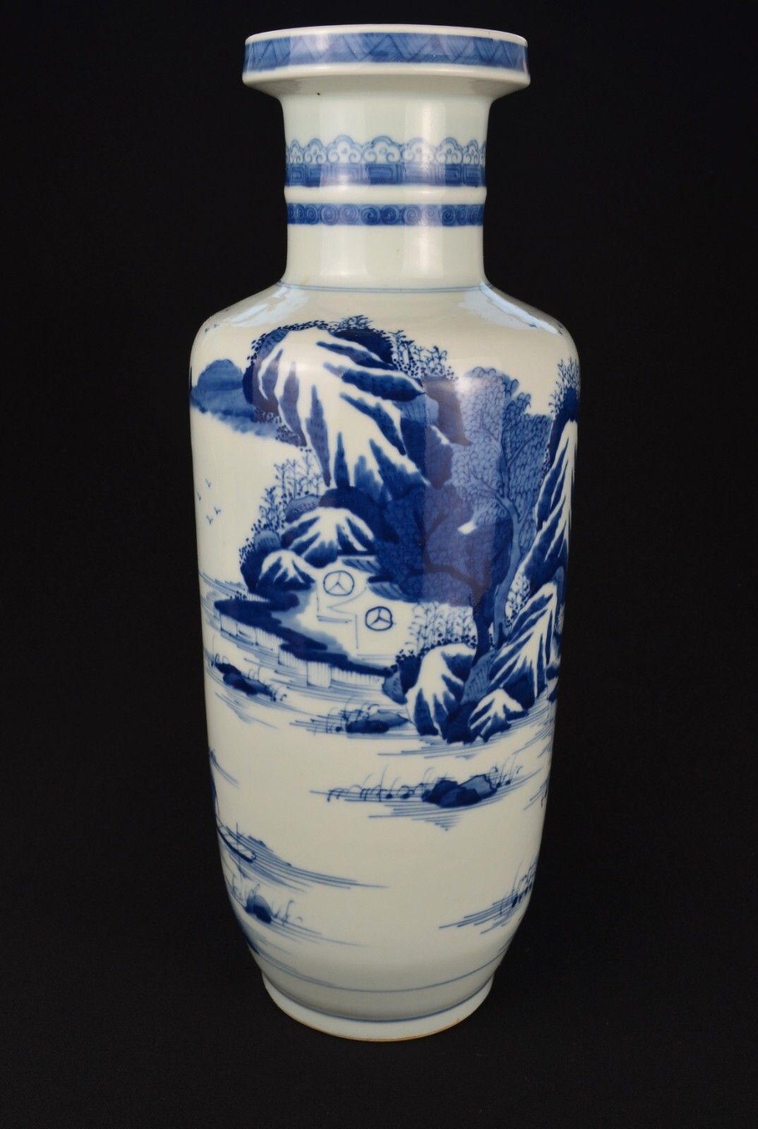 Antique Chinese Rouleau Vase Kangxi Period Form. Qing Dynasty 38cm 18th /19th C photo buy