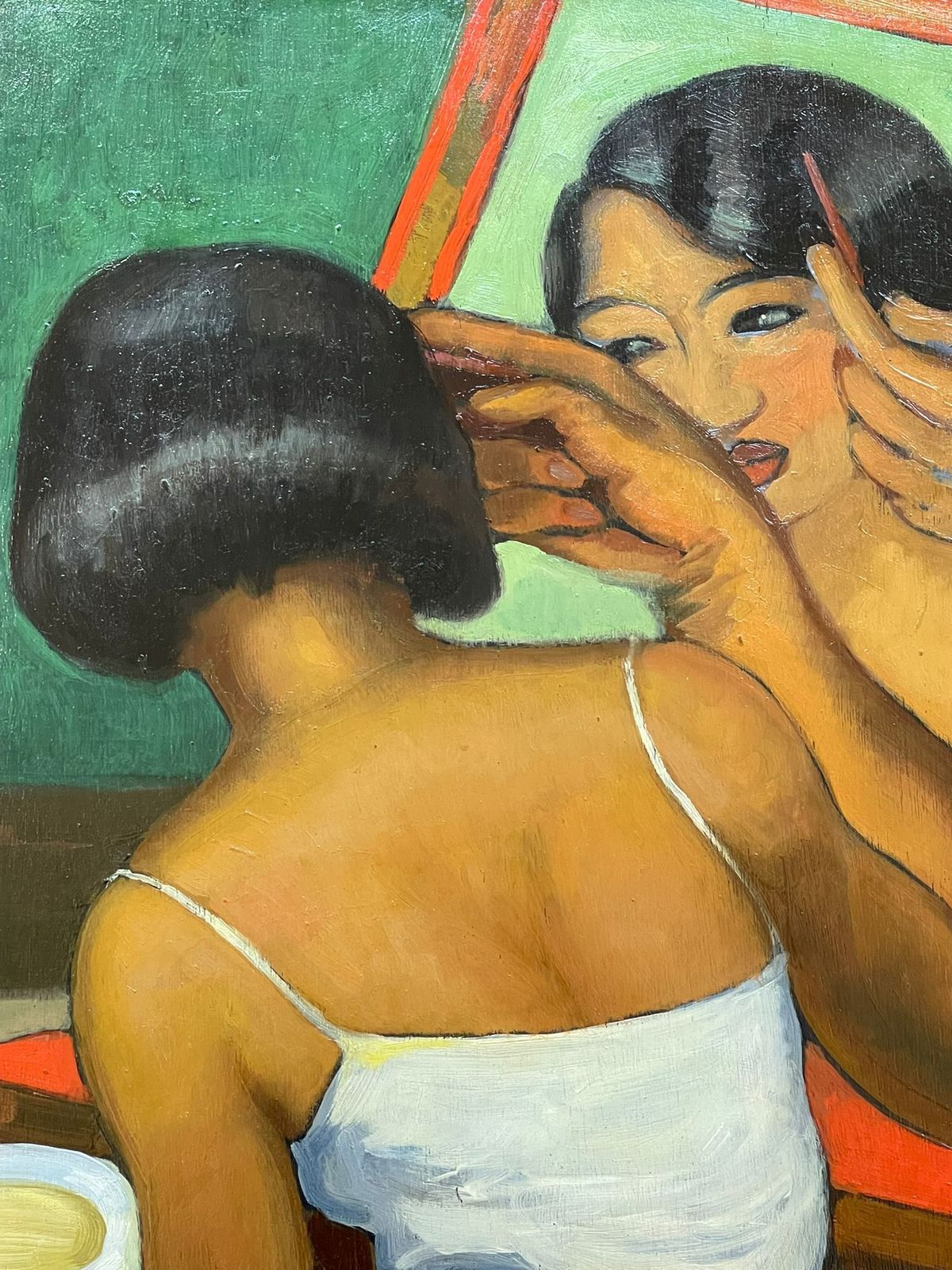 Young Siamese Woman At Her Dressing Table, Léa Lafugie (1890 1972) photo furniture