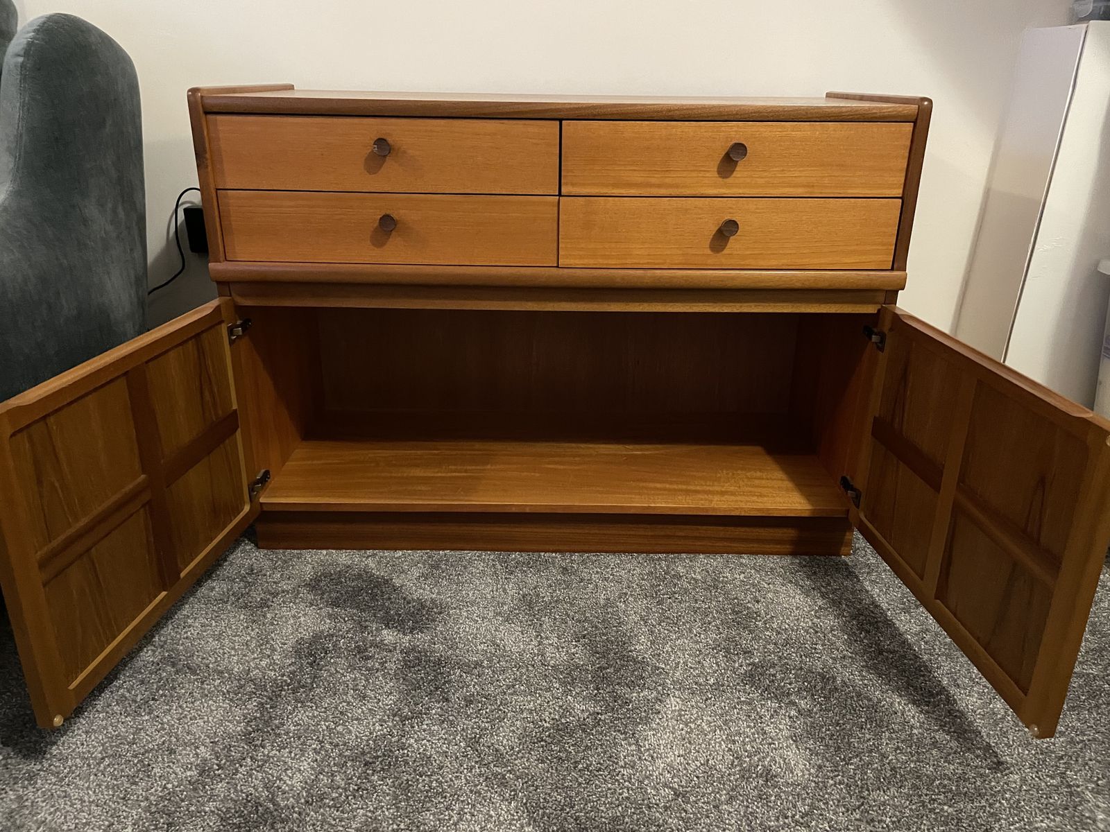 Nathan Parker Knoll Squares Vintage Mid Century Teak Sideboard photo 349.99