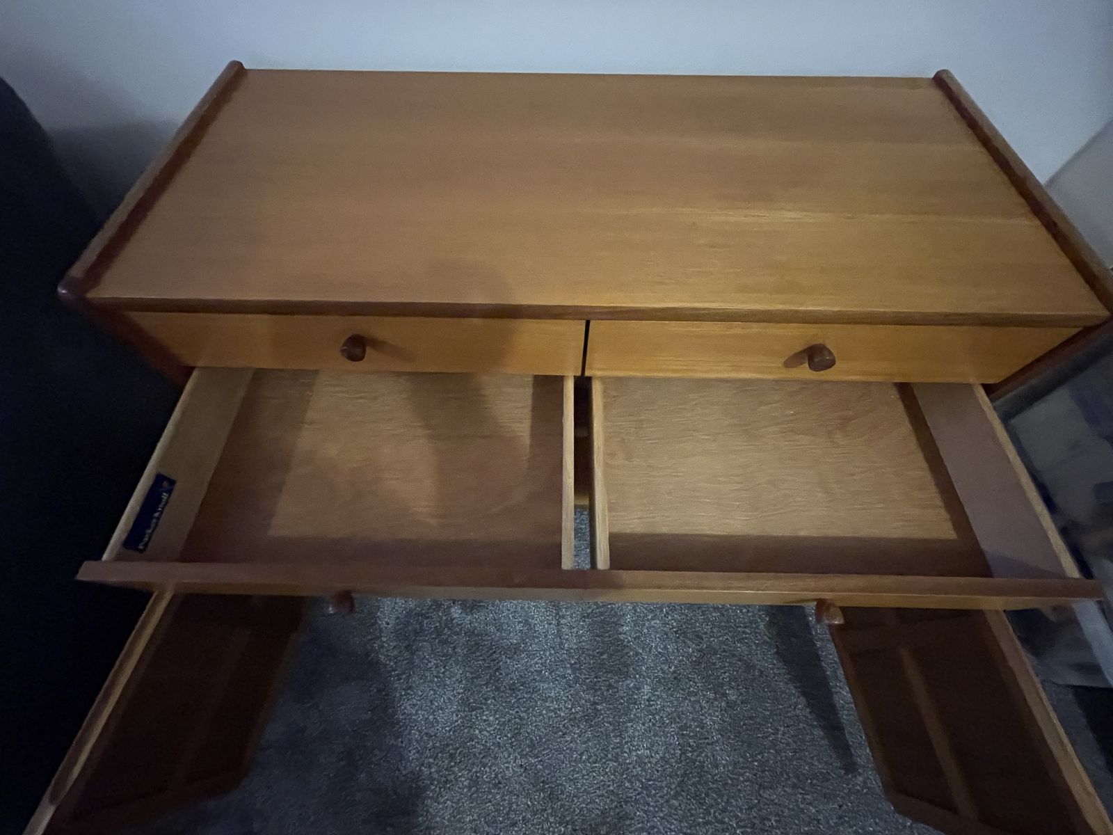 Nathan Parker Knoll Squares Vintage Mid Century Teak Sideboard photo vinterior