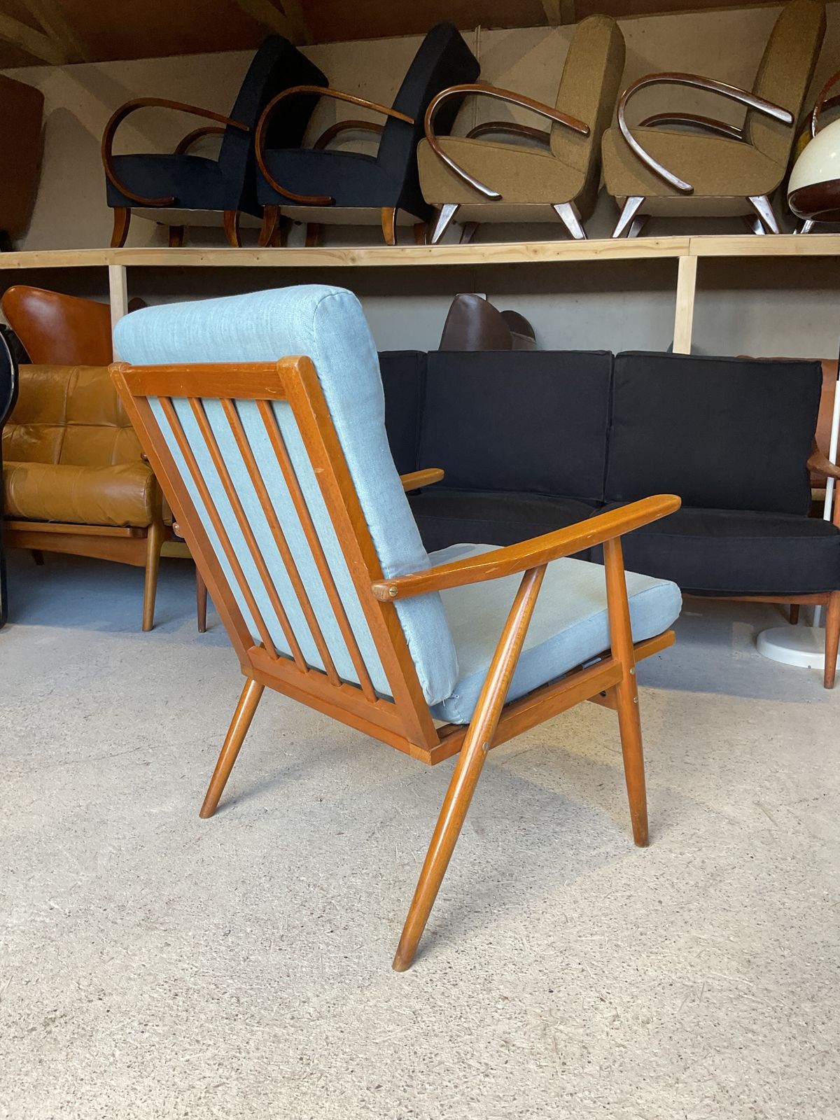 Hans Wegner Style Ge260 Armchair In Solid Oak Wood   1950s, Midcentury photo 425.0