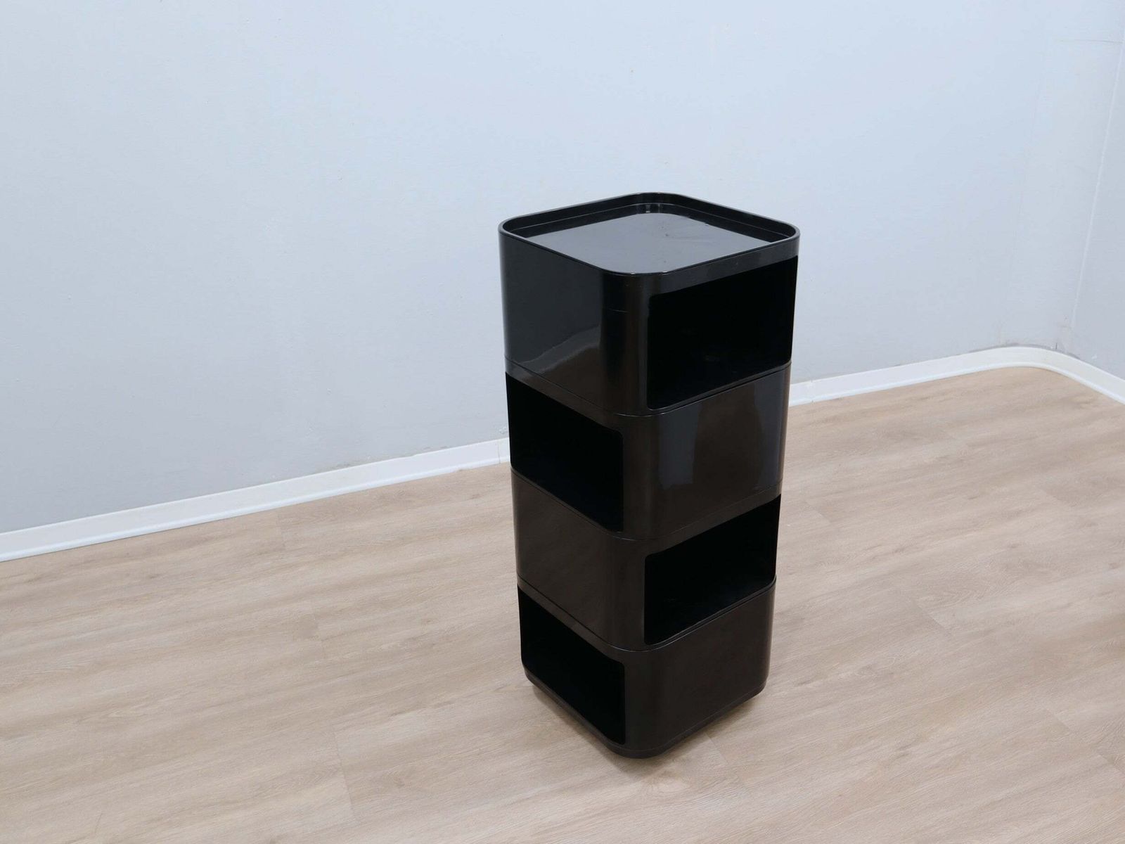Kartell Componibili 4970 Anna Castelli Vintage Black Modular Trolley 1960s photo for sale