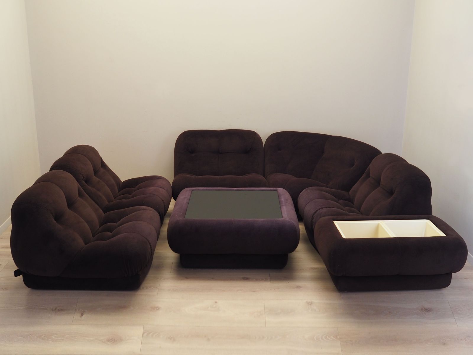 Woonkamerset, Italiaans Design, Jaren 1970, Ontwerper: Rino Maturi, Fabrikant: Mimo Padova photo furniture