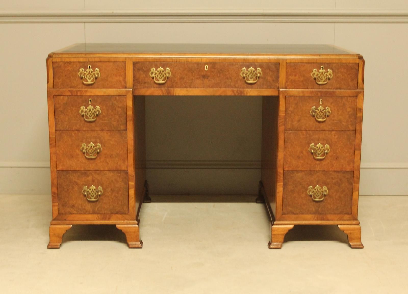 Burr Walnut Writing Desk, 1930s photo buy