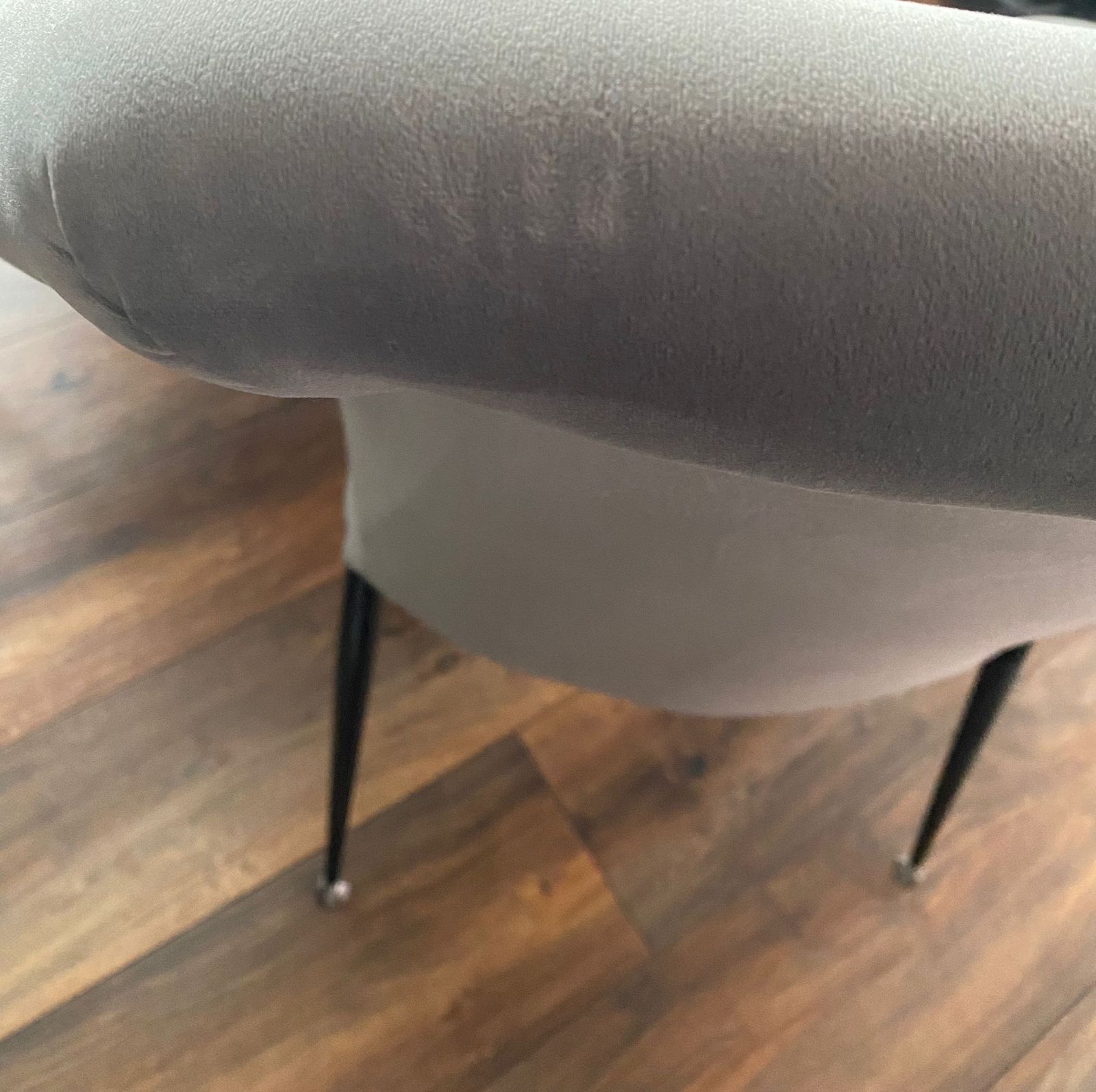 photo vinterior Set Of 2 Grey Velvet Mid Century Modern Ewa/Koln Armchairs 1960s Mcm