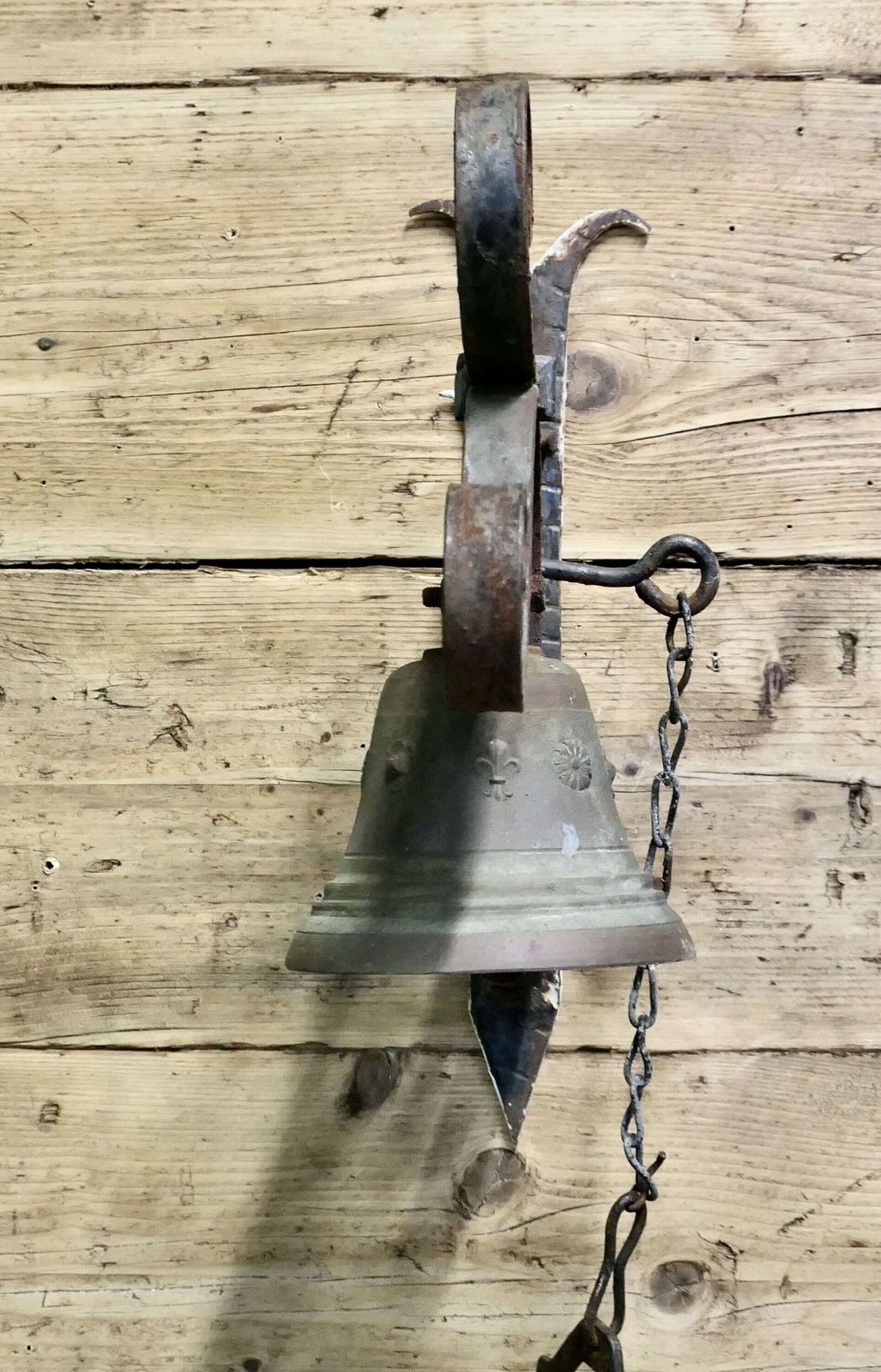 19th Century Bronze Alpine Front Door Bell photo for sale