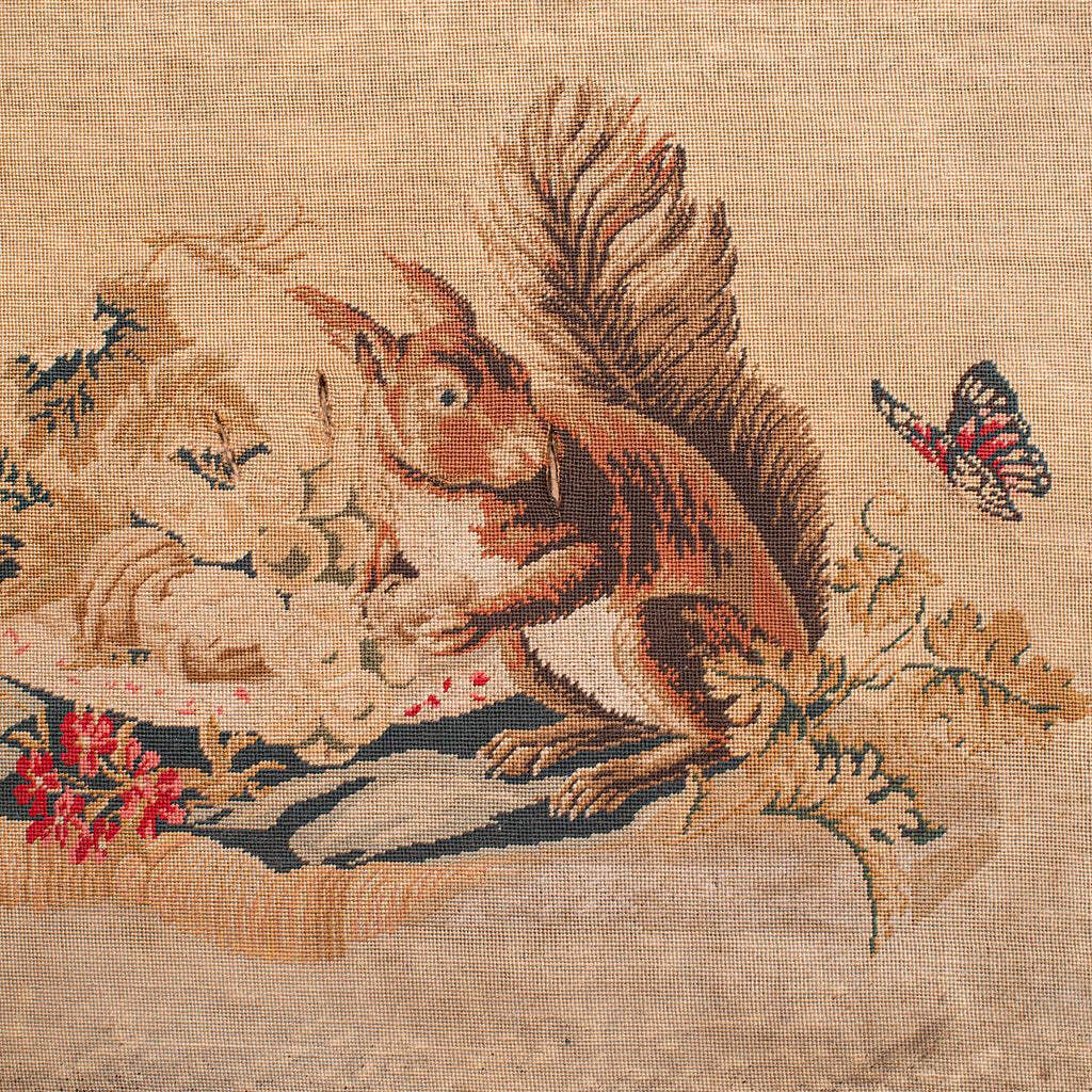 photo for sale Large Antique 4 Panel Privacy Screen, English Room Divider, Needlepoint, Regency