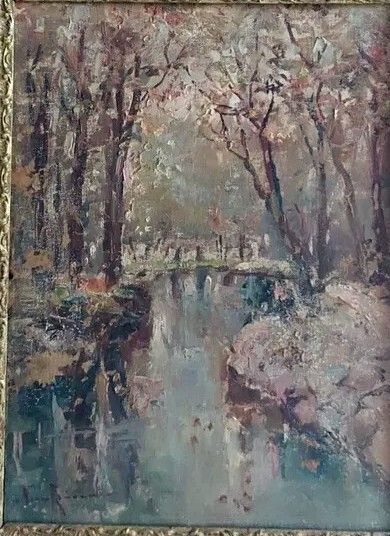 Oil Painting On Canvas Board, First Half Of The 20th Century, Franco Ricciardi photo for sale