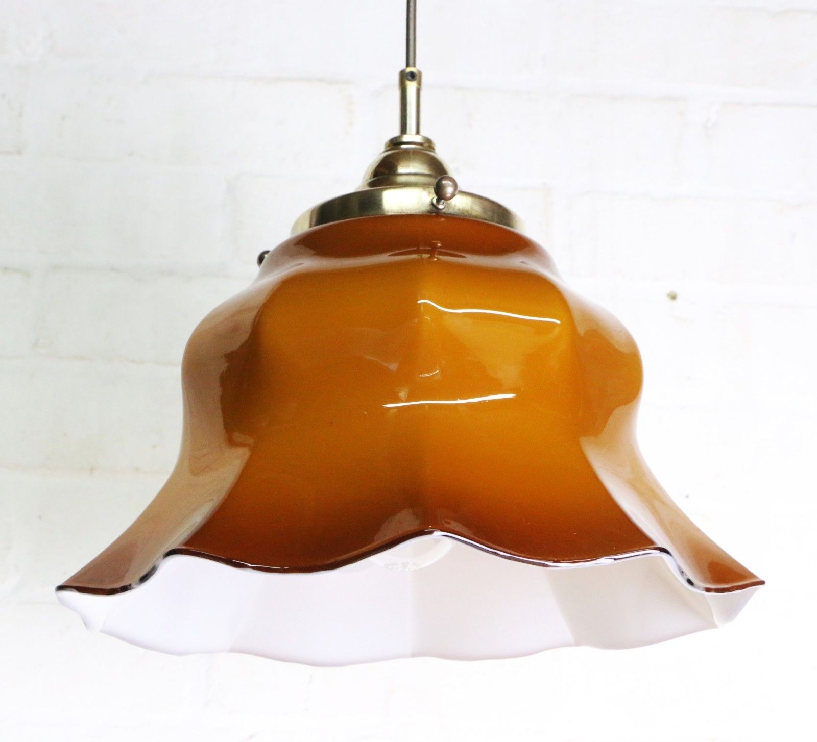 photo buy Ceiling Light A Vintage Italian Large Cased Glass Pendant 1960's 1970's