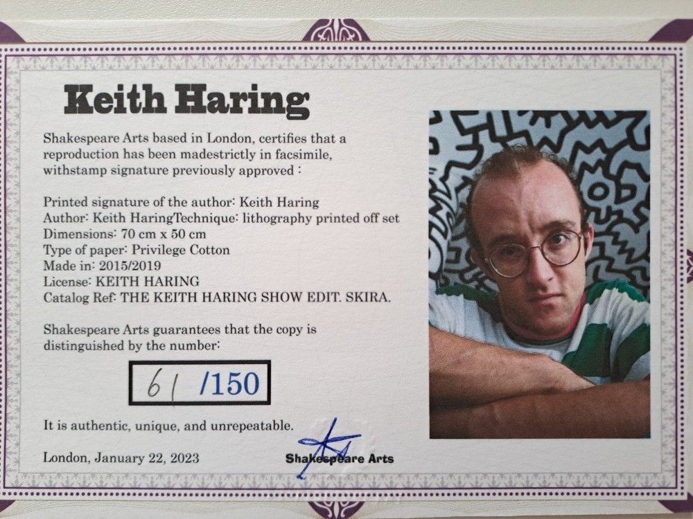 photo furniture Keith Haring Signed Pop Art Figures + Tree Of Life + Look!