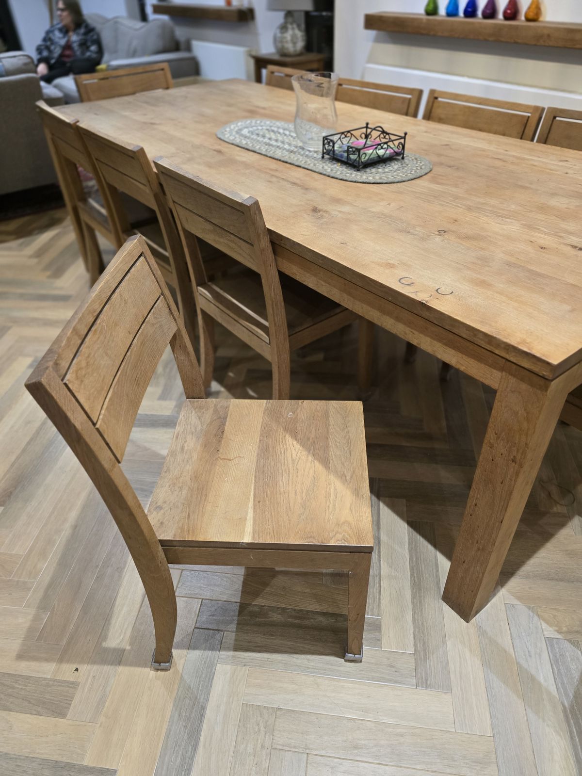 10 Seater Ethnicraft Solid Oak Dining Table photo for sale