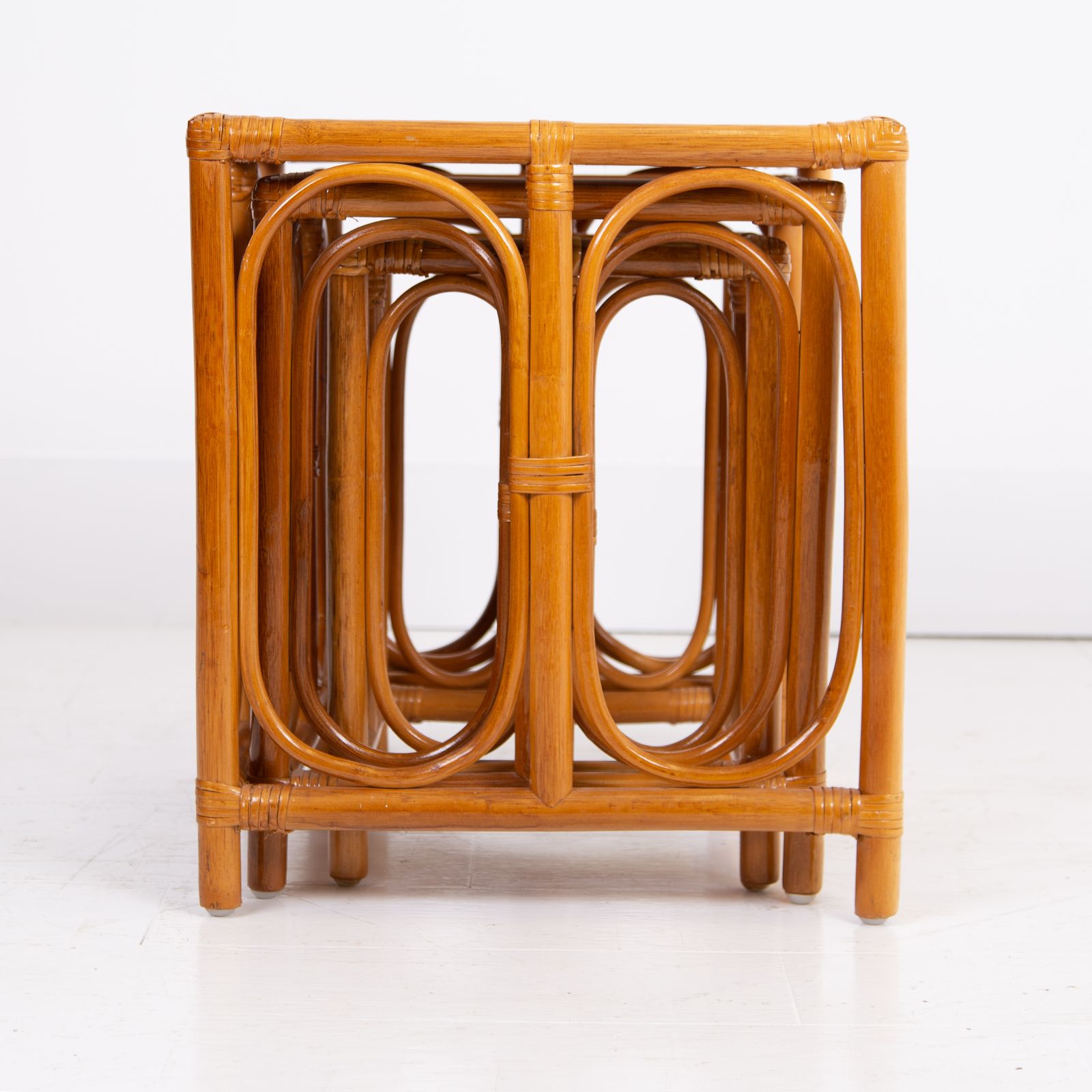 photo for sale Nest Of 3 Mid Century Bamboo Side Tables