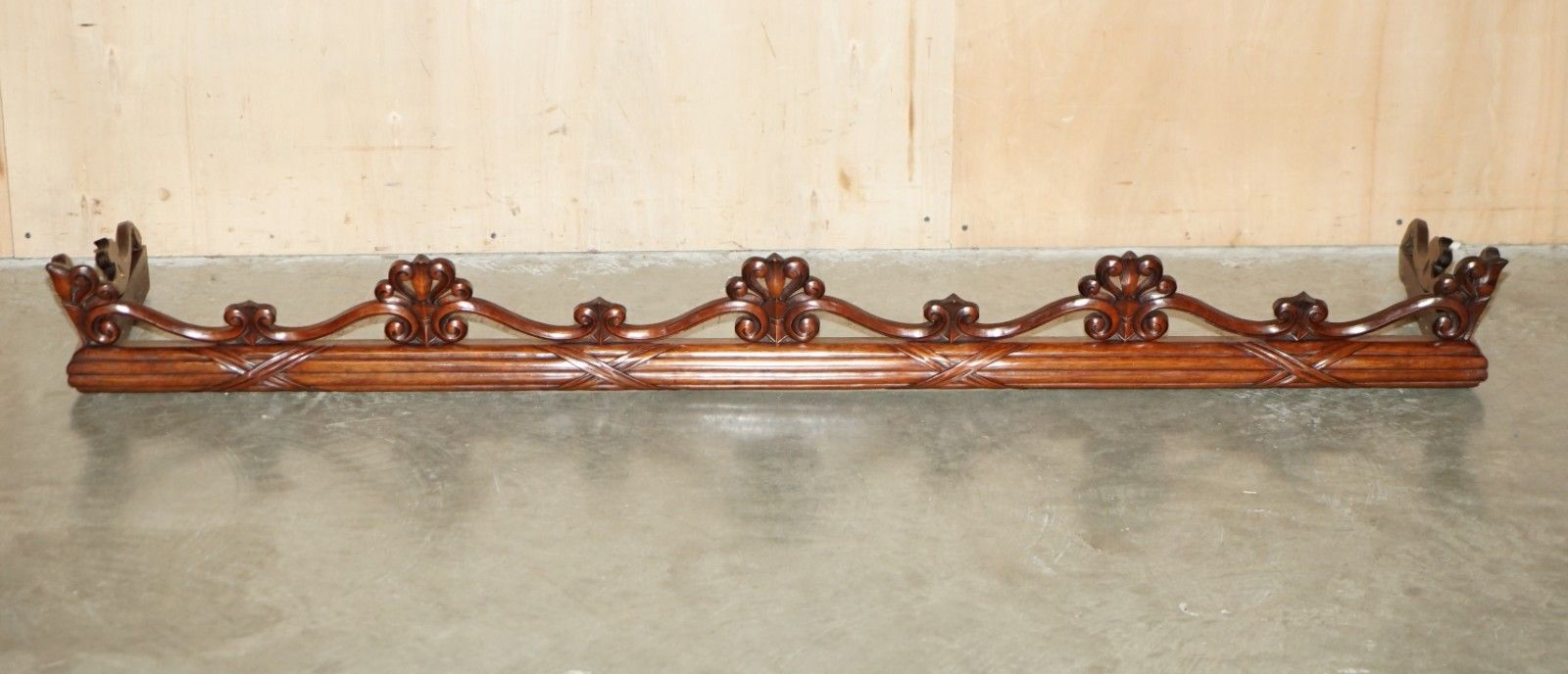 Antique Victorian Circa 1860 Hand Carved Curtain Window Pelmet Super Decorative photo furniture