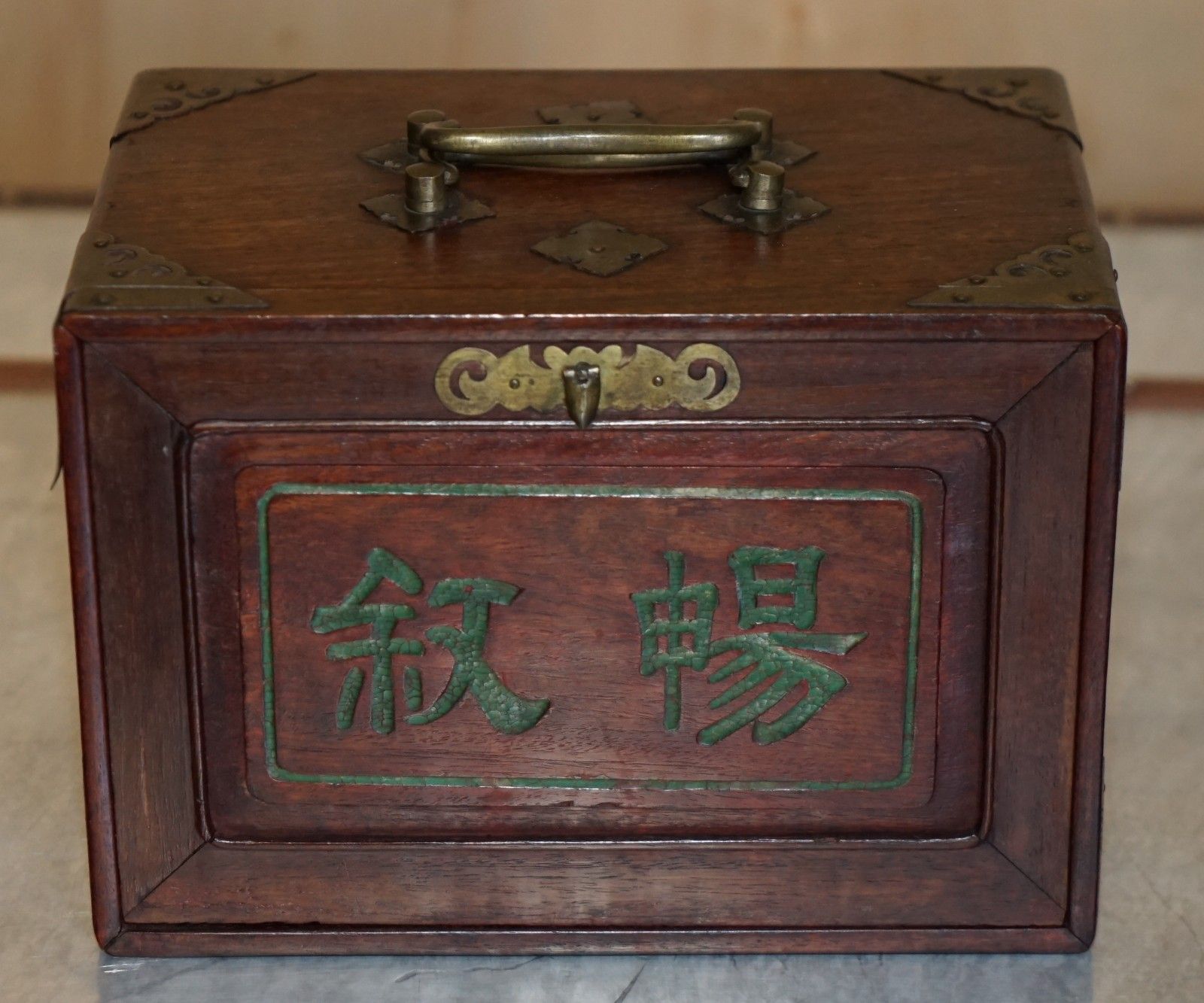 Antique Collectable Mahjong Circa 1920's Chinese Export Period Hand Carved Case photo 1495.0
