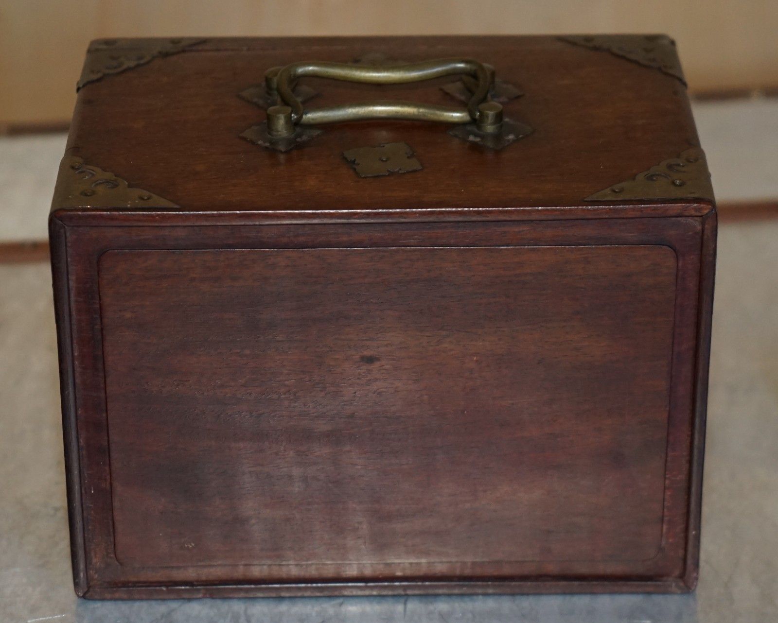 Antique Collectable Mahjong Circa 1920's Chinese Export Period Hand Carved Case photo buy