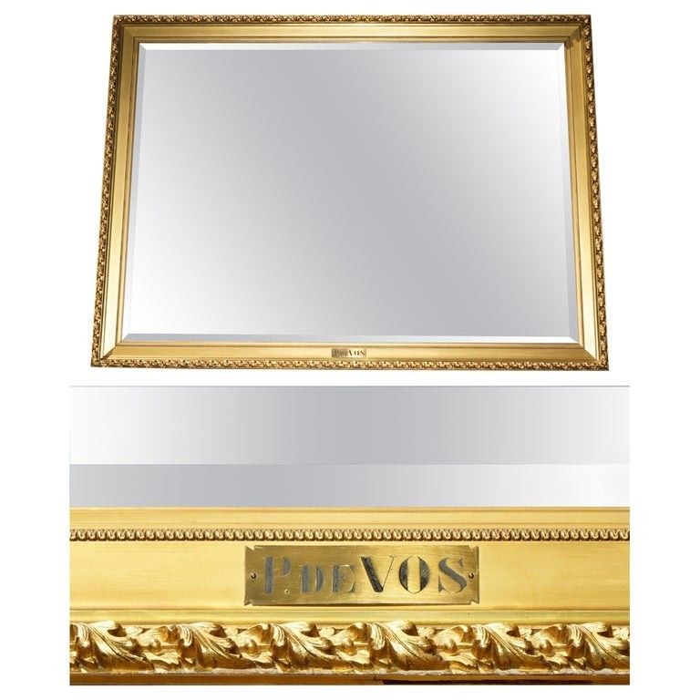129x177cm Paul De Vos 17th Century Giltwood Picture Frames Converted To Mirrors