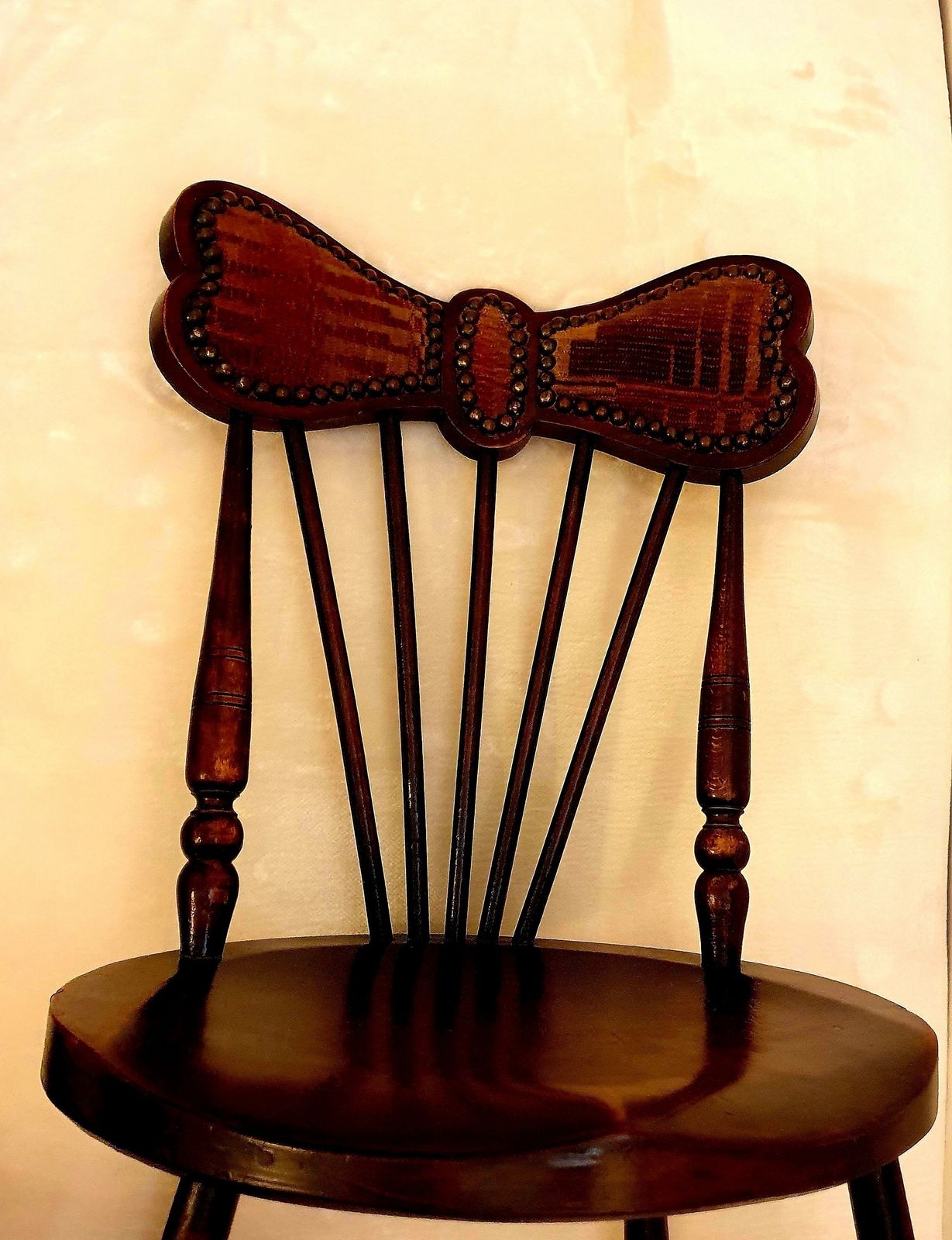 Pair Of Vintage Small Wooden Chairs. Accent , Display Bedroom Dining Chair photo Furniture