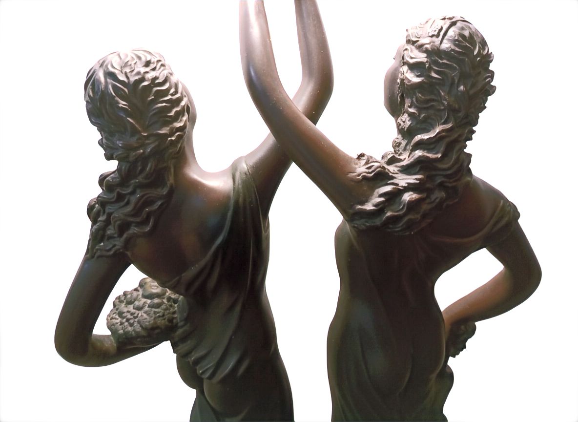 Art Nouveau Bronze Composite Figural Table Lamp photo vinterior