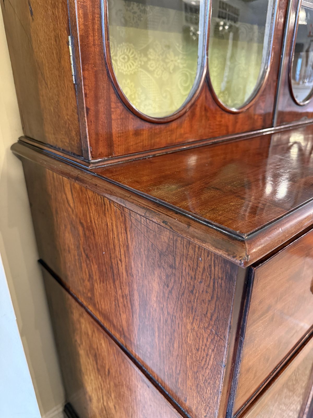 Antique Mahogany Secretaire Writingdesk Bookcase Old Times Furnishing Co, London photo for sale
