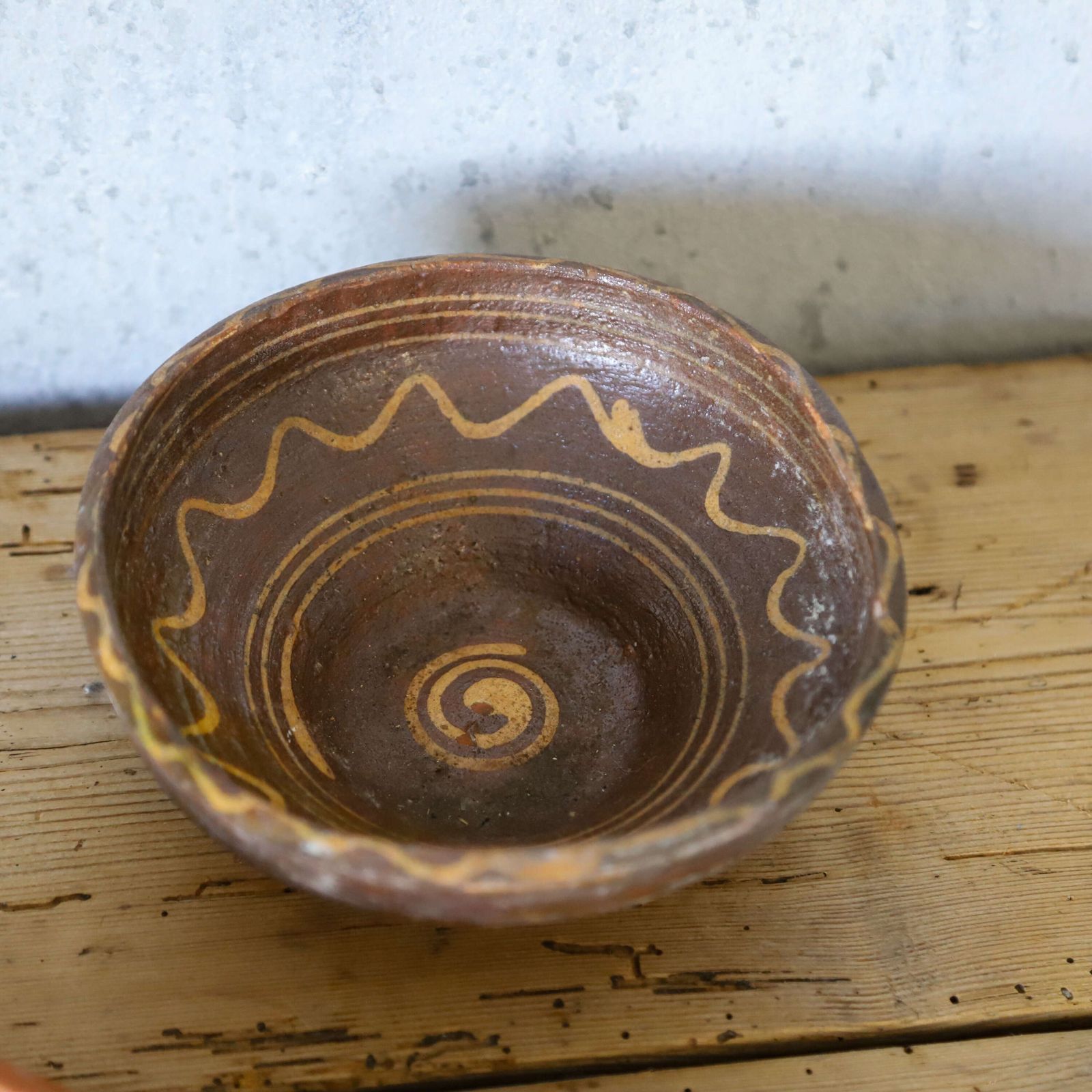 Early 20th Century C.1920s Welsh Vernacular Set Of Five Semi Glazed Earthenware Bowls photo furniture