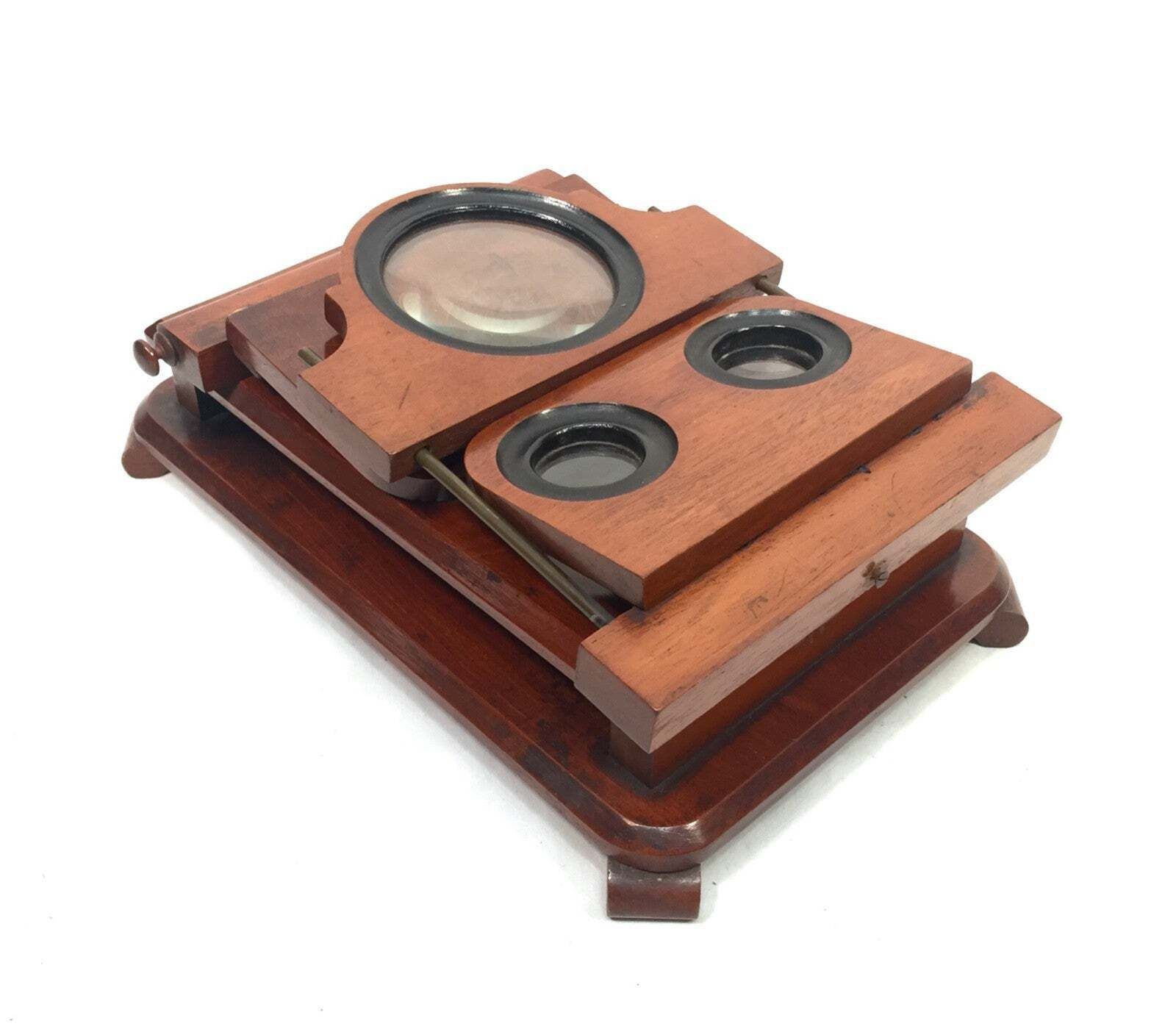 Antique Victorian Wooden Mahogany Graphoscope / Picture Viewer / Stereoscope photo furniture