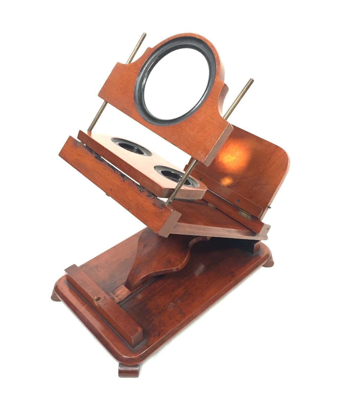 Antique Victorian Wooden Mahogany Graphoscope / Picture Viewer / Stereoscope photo buy