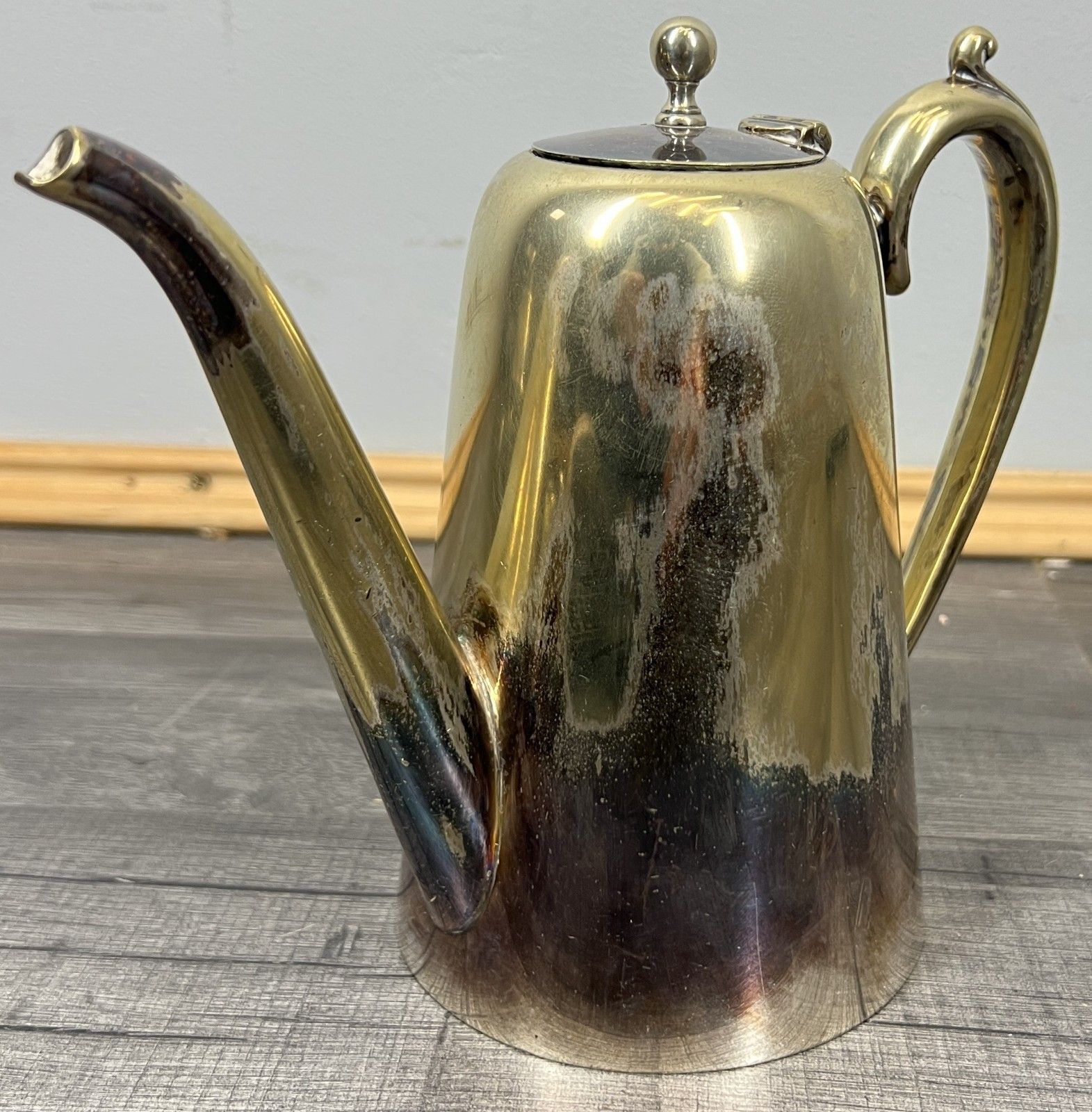 photo vinterior Vintage French Tea And Coffee Set Silver Plated 6 Piece With Tray Lot 4417