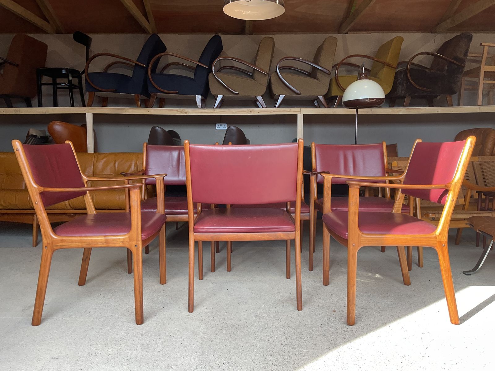 Set Of 6 Mid Century Dining By Ole Wanscher And P. Jeppesen Furniture 1960s photo Furniture