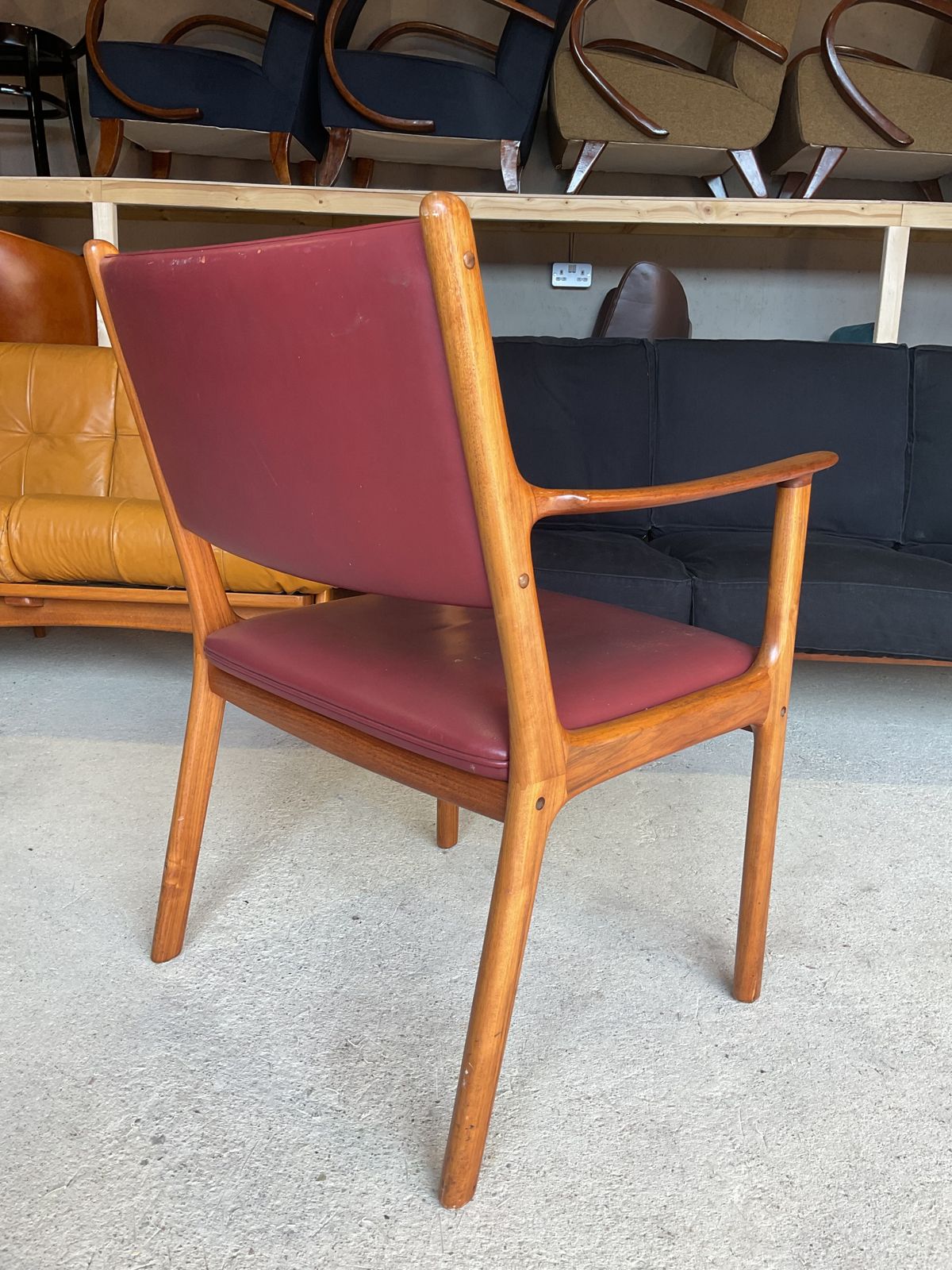photo buy Set Of 6 Mid Century Dining By Ole Wanscher And P. Jeppesen Furniture 1960s