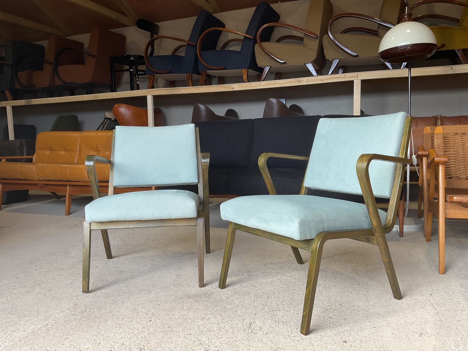 Bauhaus Easy Chairs By Selman Selmanagic For Veb Deutsche Werkstätten Hellerau, German Ussr, 1950s, Set Of 2 photo furniture