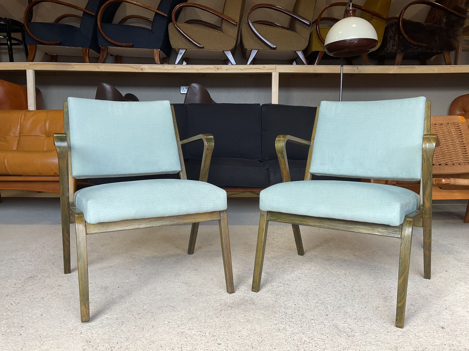 985.0 Bauhaus Easy Chairs By Selman Selmanagic For Veb Deutsche Werkstätten Hellerau, German Ussr, 1950s, Set Of 2 photo