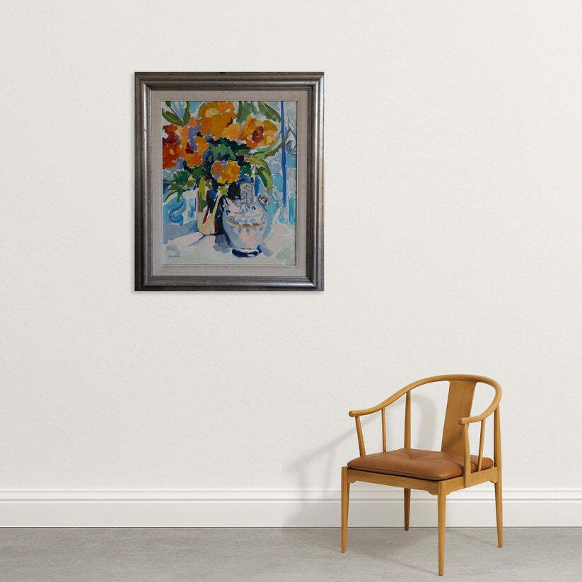 Stilleven Met Sinaasappelbloesems – Olieverfchilderij photo furniture
