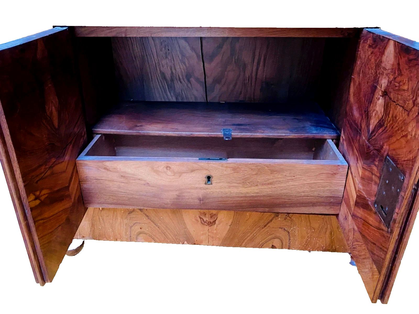 Louis Philippe Walnut Bramble Secretary 19th Century photo vinterior