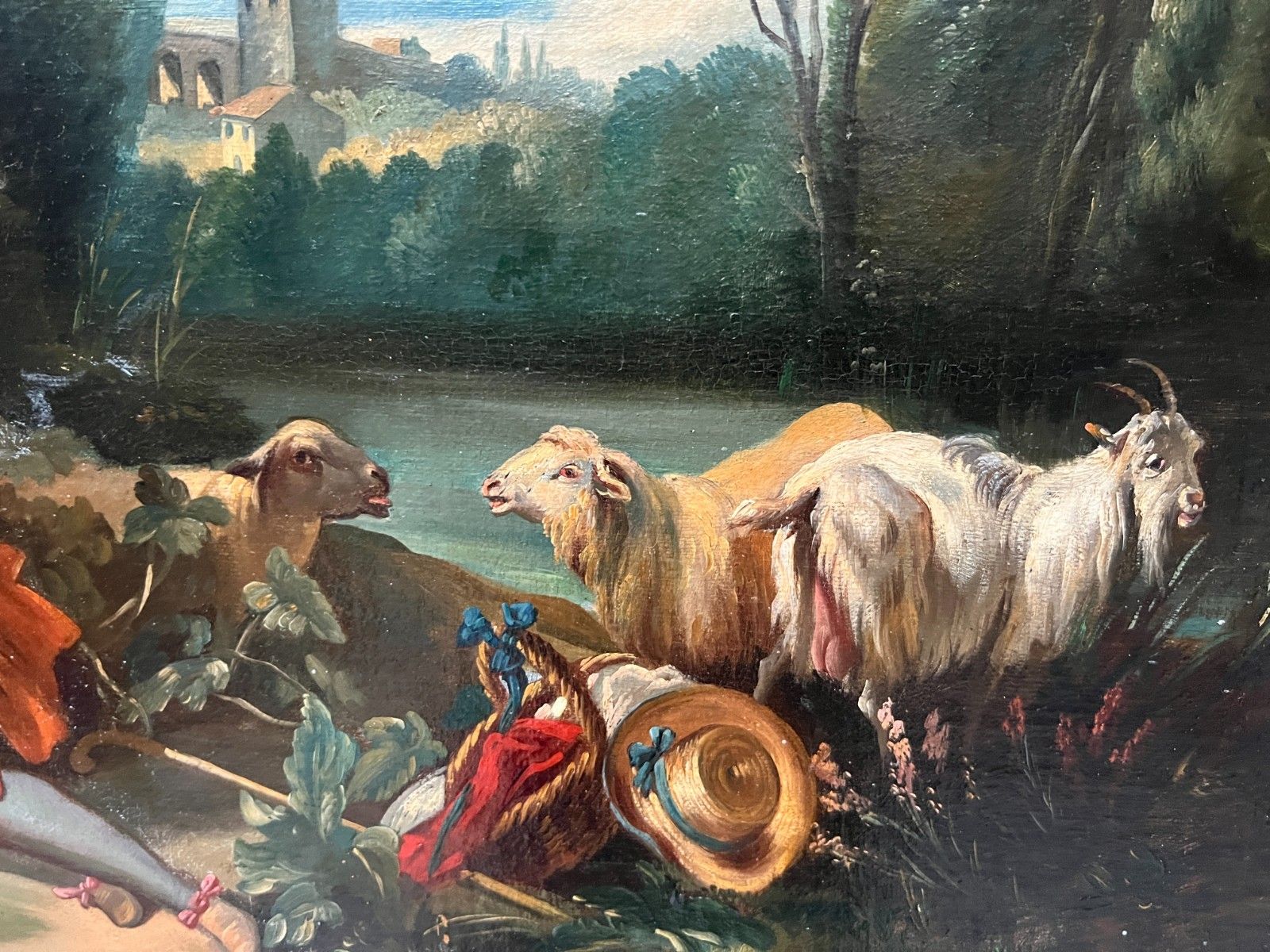 1785.0 Oil On Canvas Epastoral Scene In A Landscape "20th Century photo