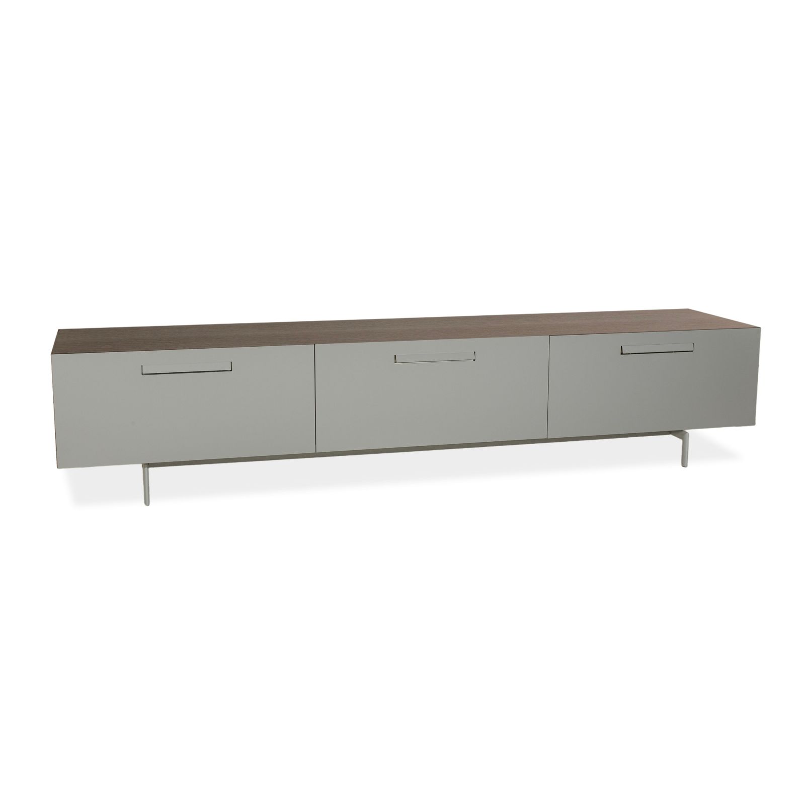 Buffet Ligne Roset en bois, gris-brun, lowboard
