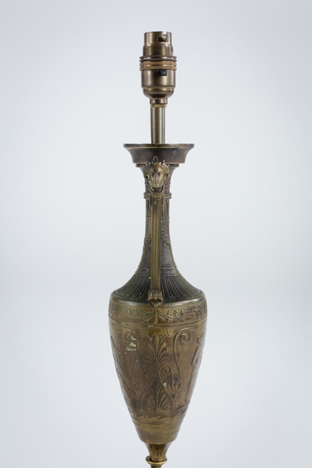 photo furniture Pair Of Patinated Bronze Vases Mounted As Lamps By Ferdinand Barbedienne