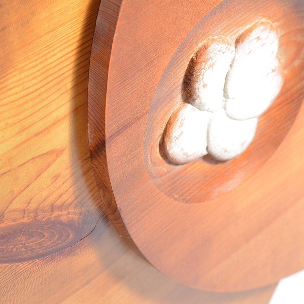 “Nest” – Monumental Hand Carved Oak Wall Sculpture By Alojz Petráš, 1979 photo vintage
