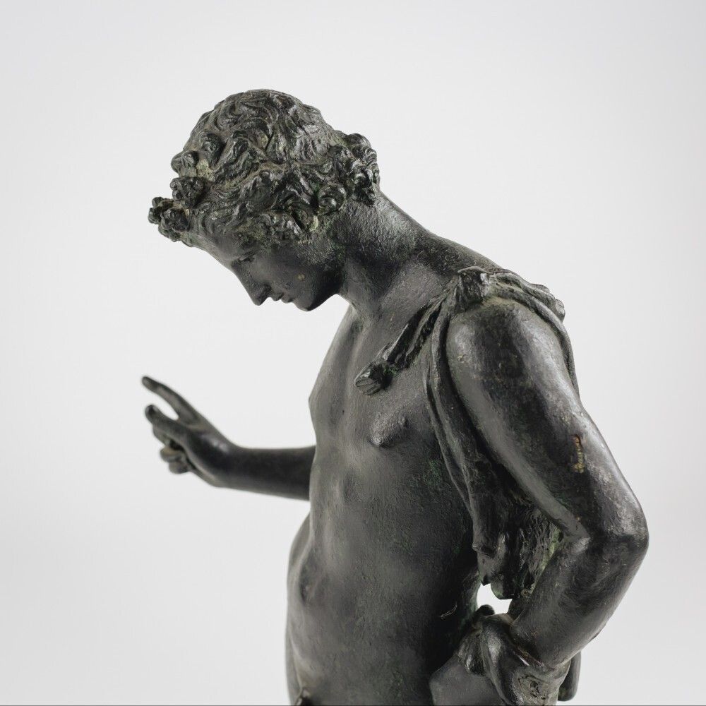 Large Grand Tour Bronze Of Narcissus photo vintage