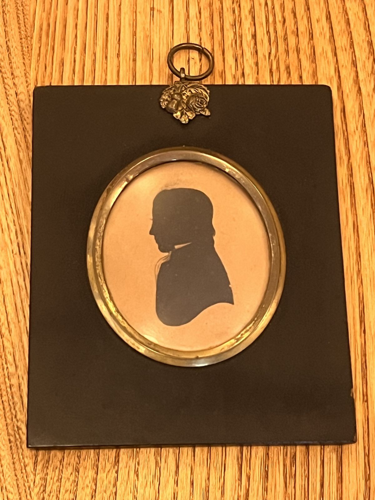 245.0 Georgian Framed Miniature Silhouette Painting photo