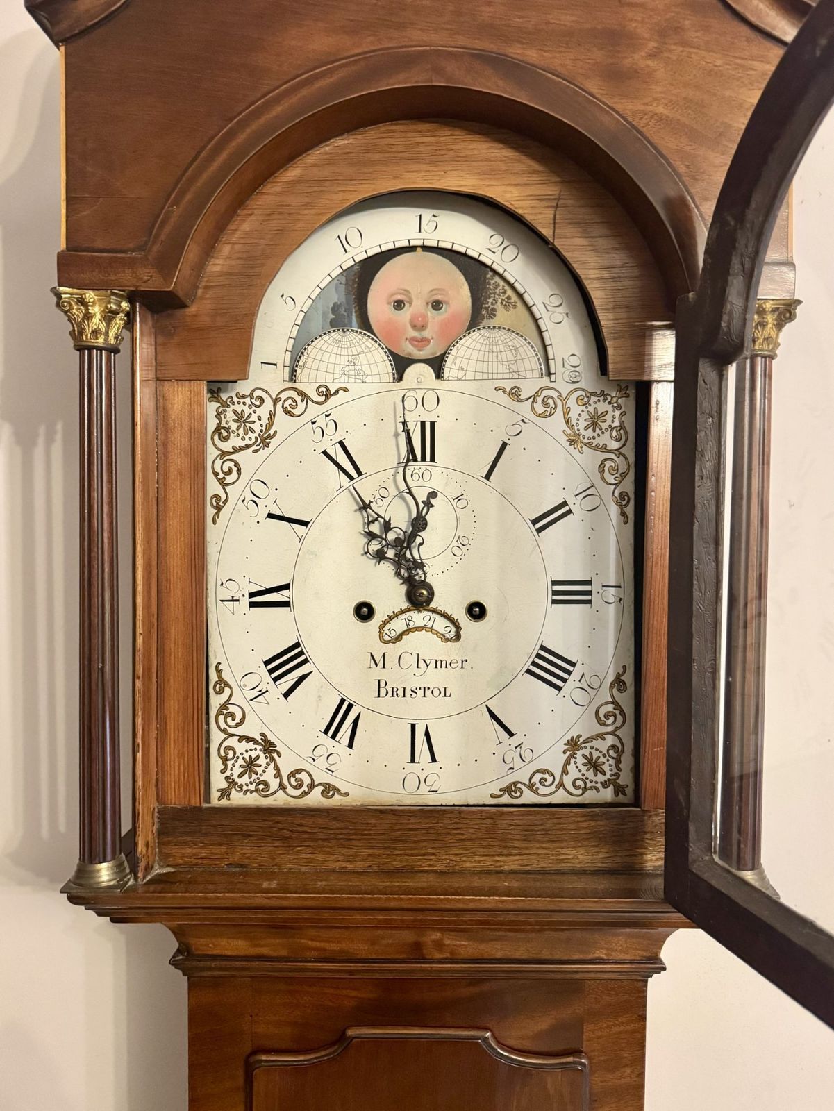 Impressive Quality Antique George III Mahogany Eight Day Longcase Clock photo Home Decor