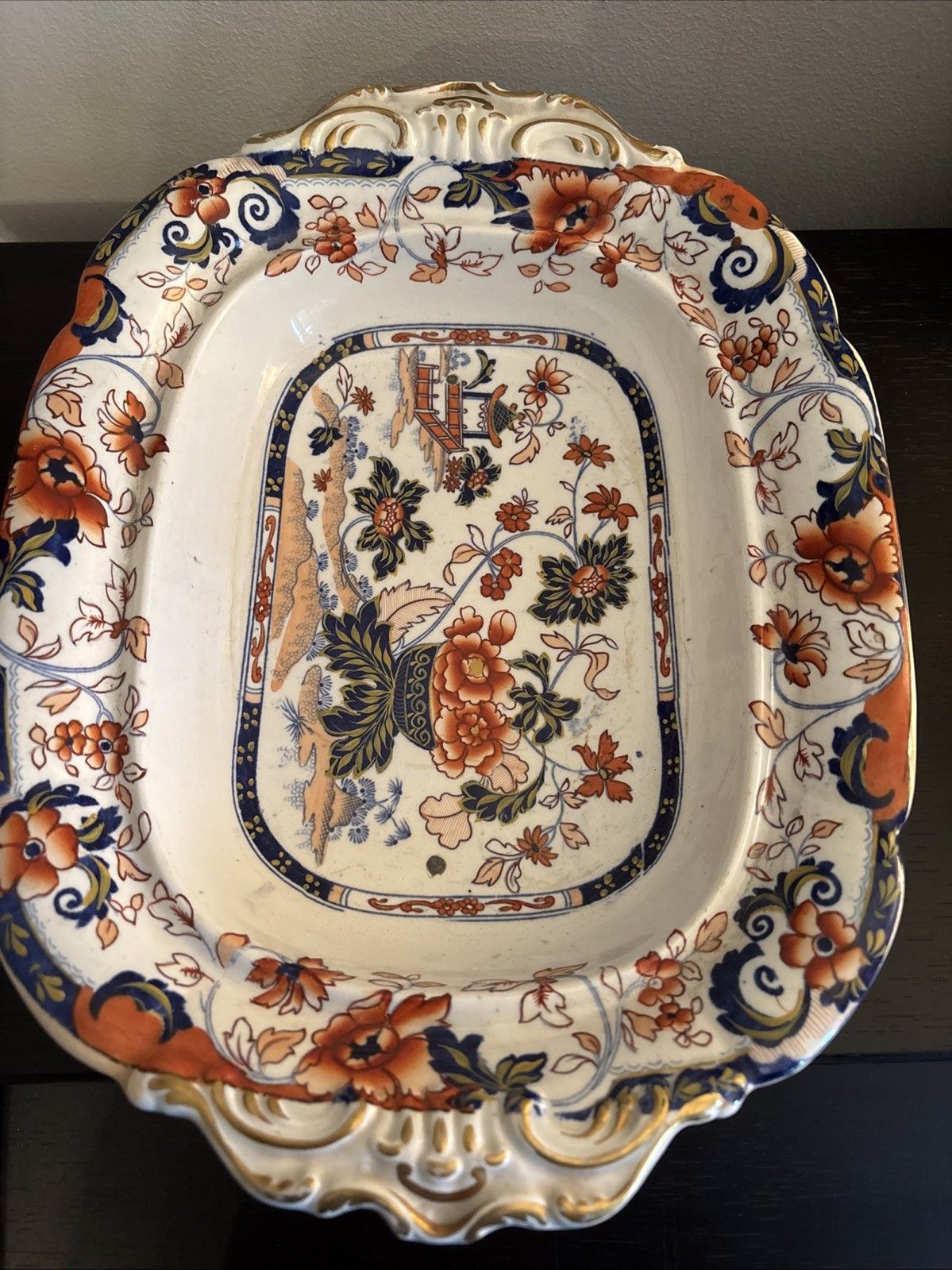 Antique Amherst Japan Ironstone Tureen & Lid Staple Repair Imari C1820–1835 photo Home Decor