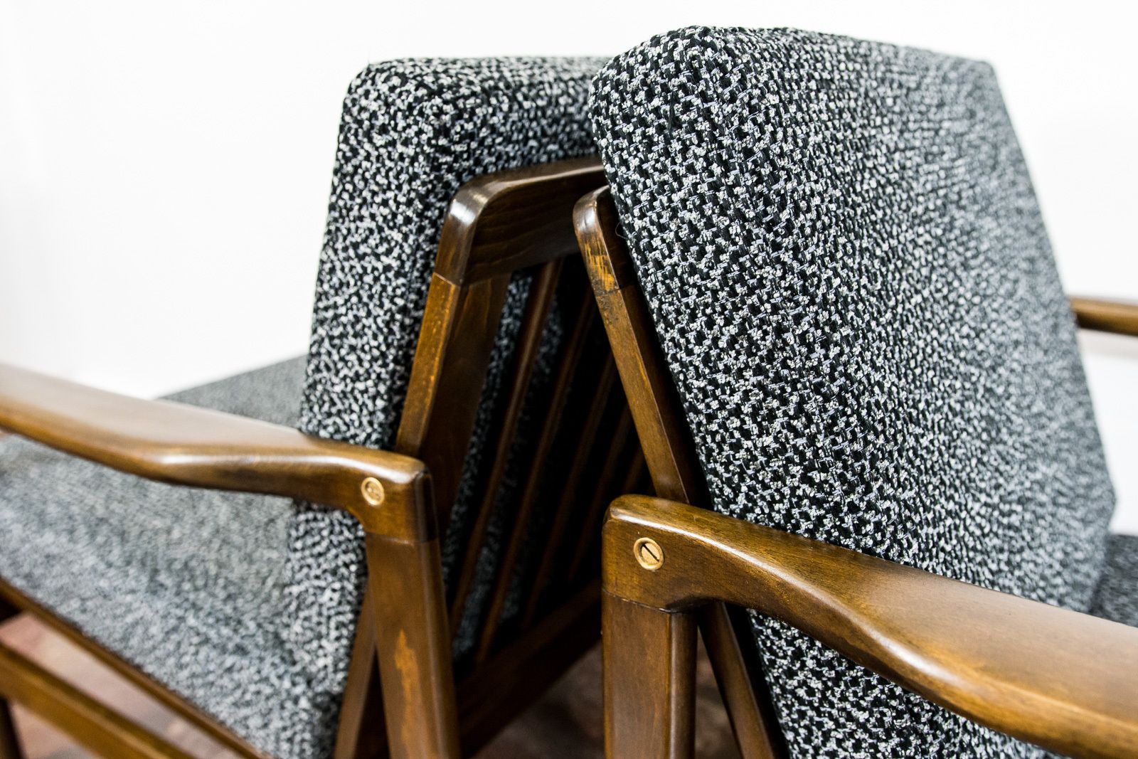 photo vintage Mid Century Modern Armchairs By Zenon Bączyk, 1960's, Set Of 2