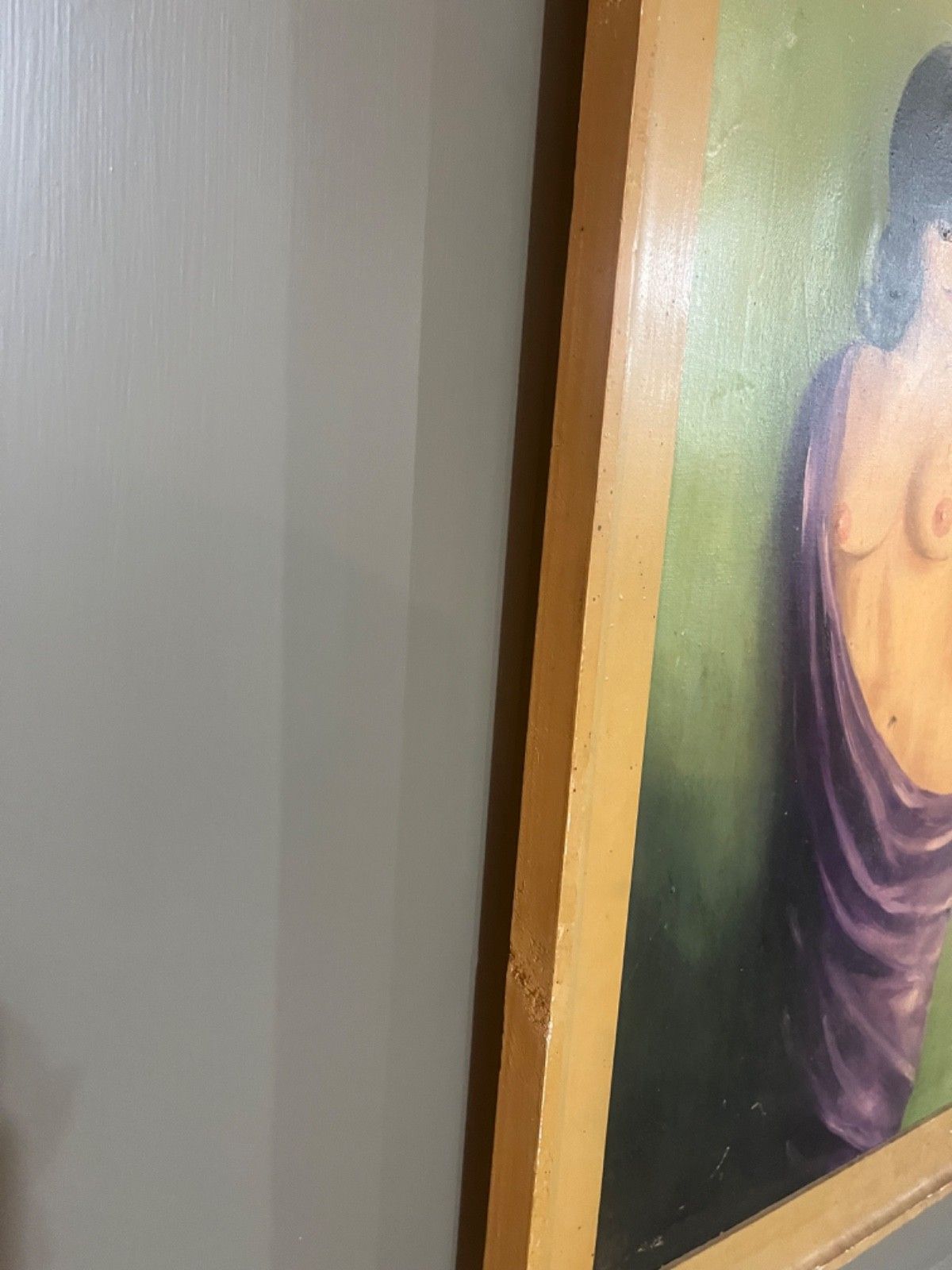 Female Nude Oil On Canvas Painting 1967 Signed & Framed photo buy