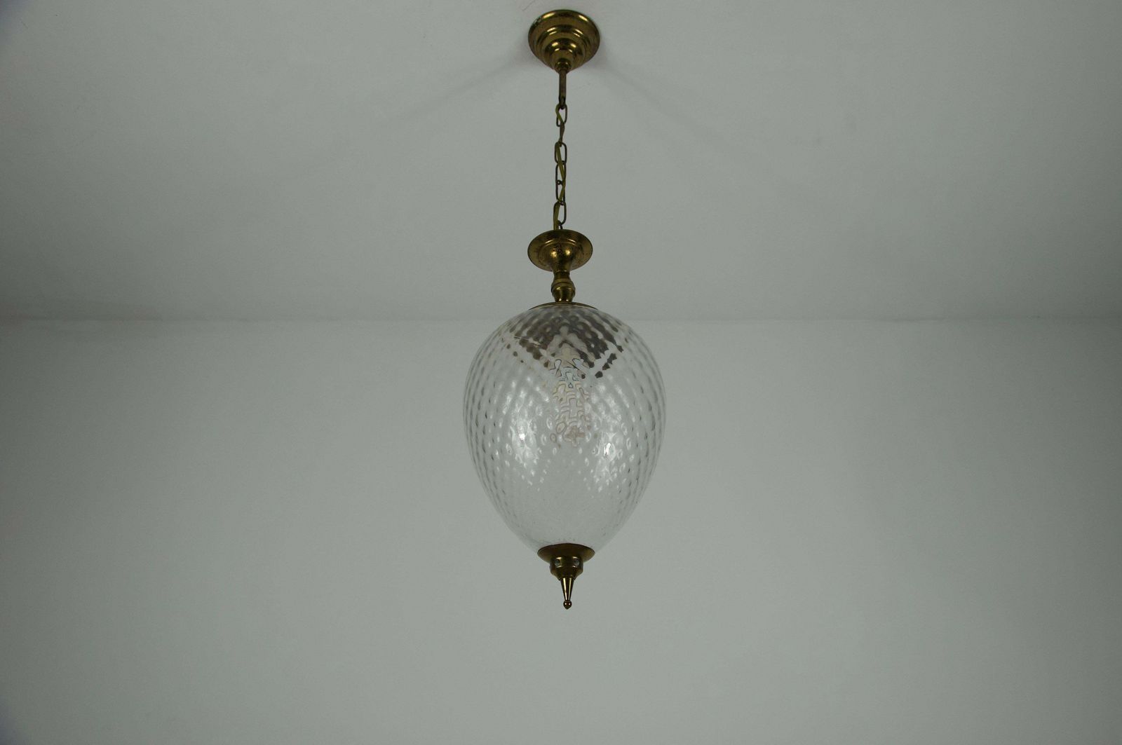photo furniture Brass And Glass Mid Century Pendant Lamp, 1960s, Italy