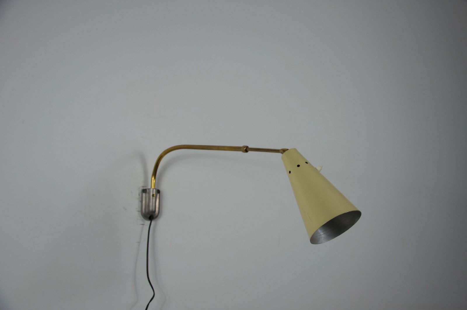 Adjustable Brass Wall Lamp Attr. To Oluce, Italy, 1960s photo vinterior